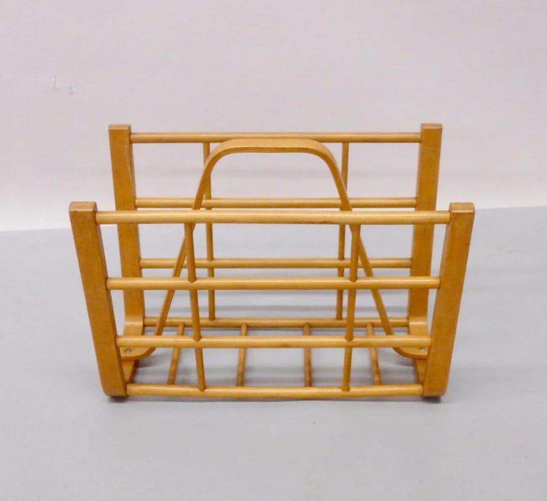 Alvar Aalto Attributed Bent Wood Magazine Stand Rack - 4