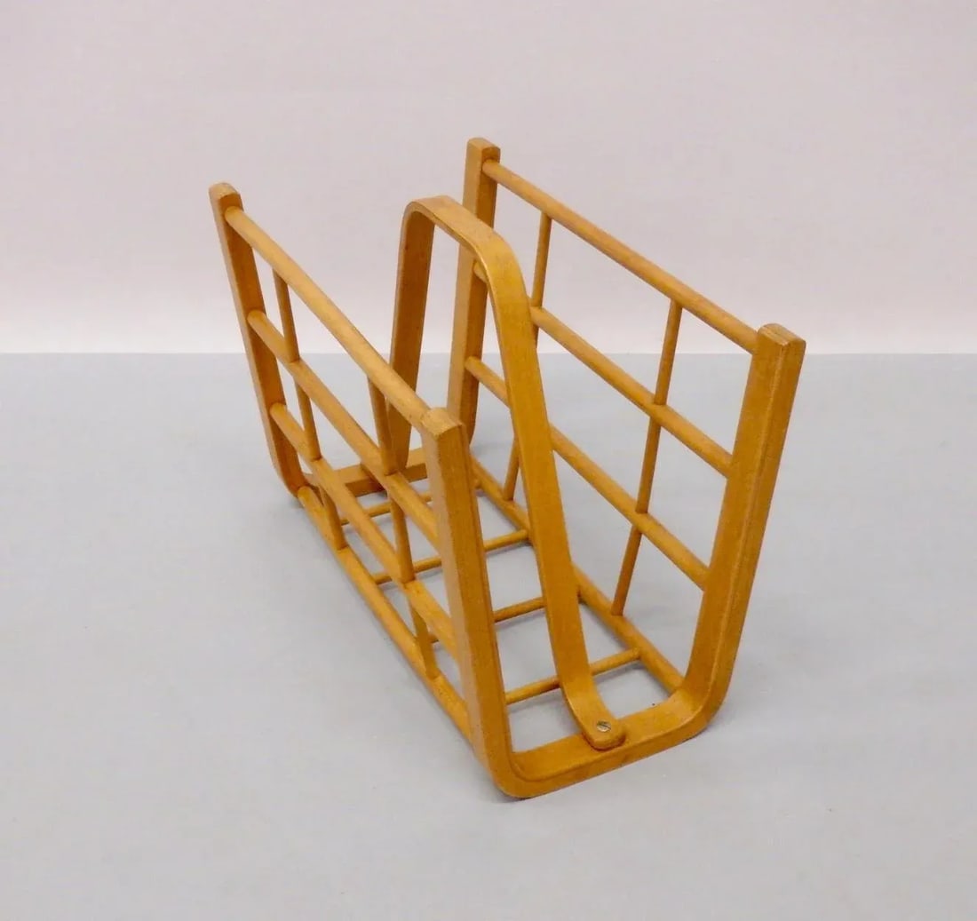 Alvar Aalto Attributed Bent Wood Magazine Stand Rack - 5