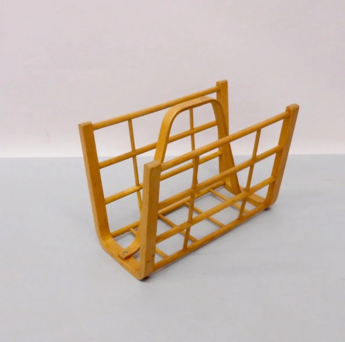 Alvar Aalto Attributed Bent Wood Magazine Stand Rack - 6