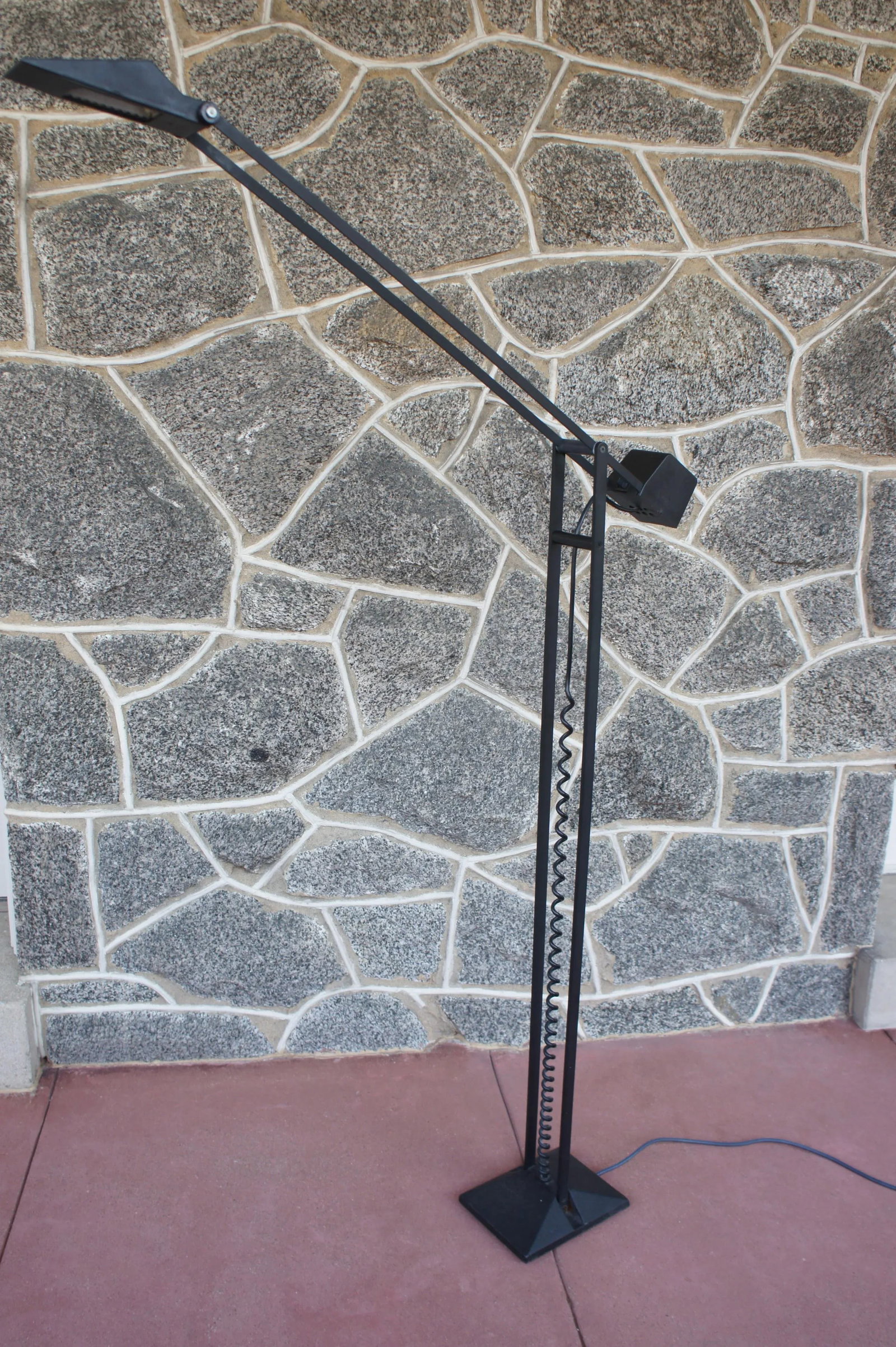 Modernist Minimalist Black Artup Articulated Floor Lamp in Cast Iron and Steel - 2