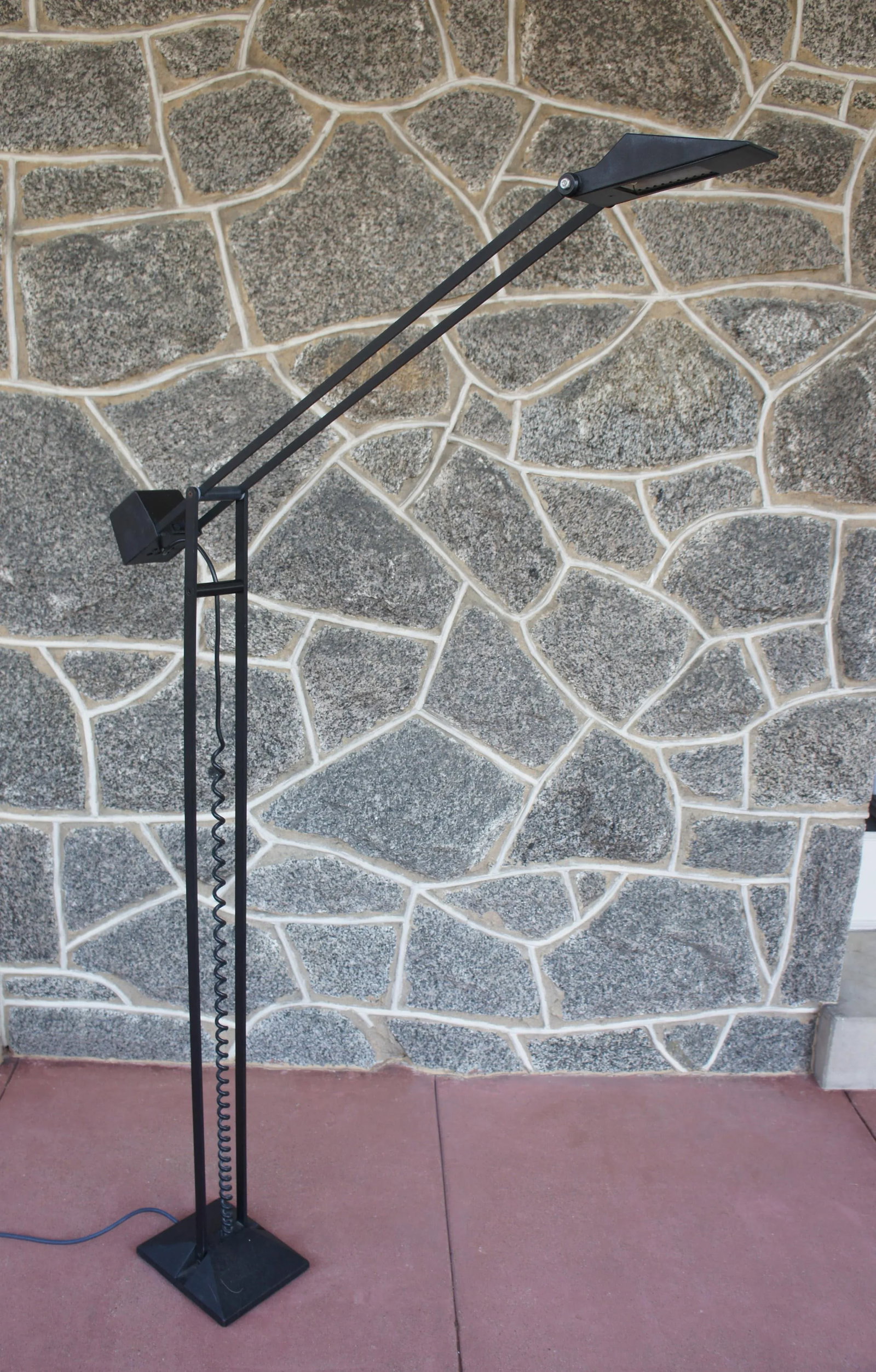 Modernist Minimalist Black Artup Articulated Floor Lamp in Cast Iron and Steel - 4