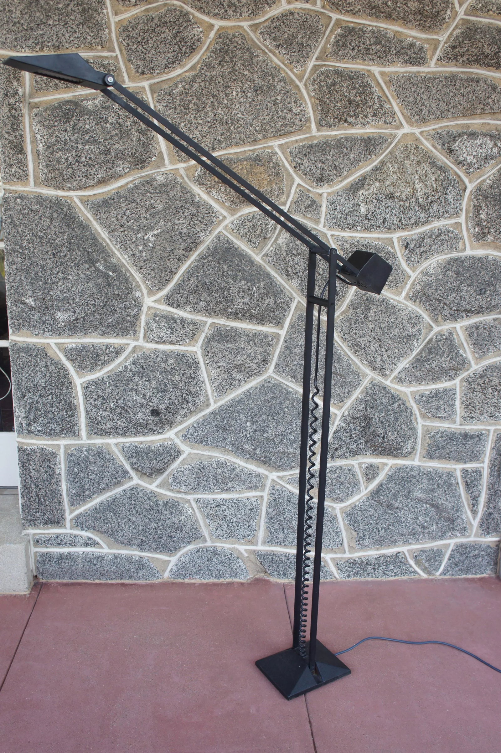 Modernist Minimalist Black Artup Articulated Floor Lamp in Cast Iron and Steel - 5