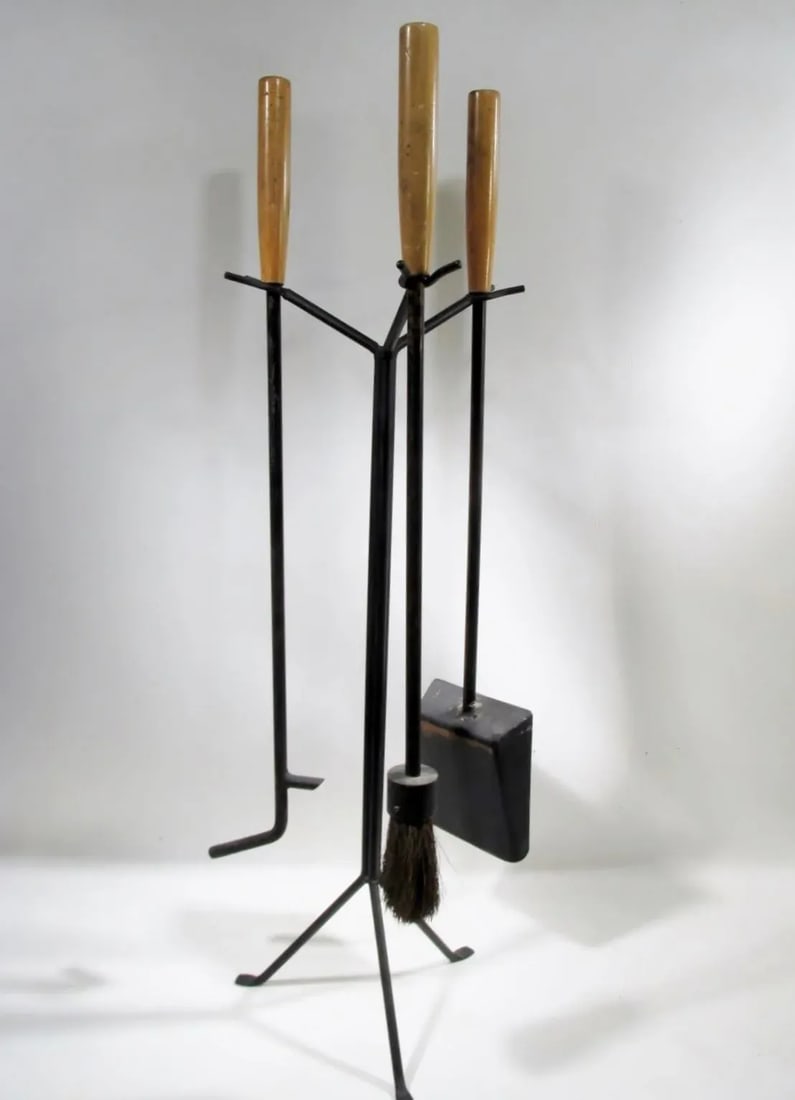 George Nelson 1960s Original Howard Miller Stand Fireplace Tool Set - 2
