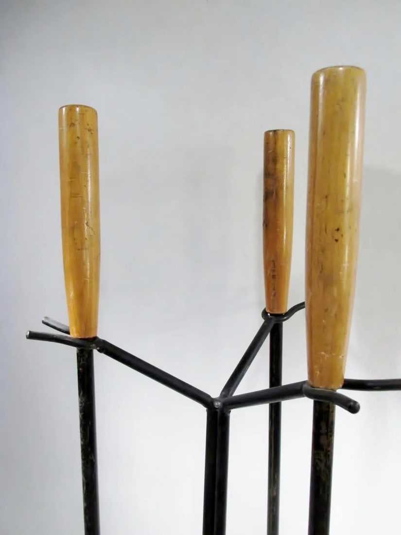 George Nelson 1960s Original Howard Miller Stand Fireplace Tool Set - 8