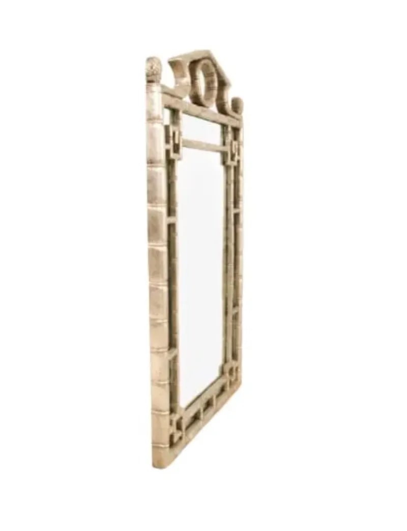 Chinoiserie Style Faux Bamboo Mirror - 2