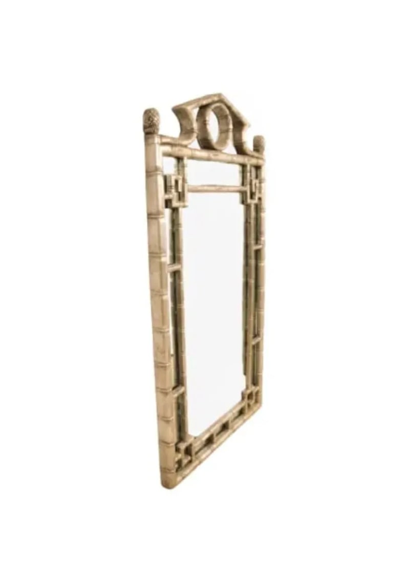 Chinoiserie Style Faux Bamboo Mirror - 3