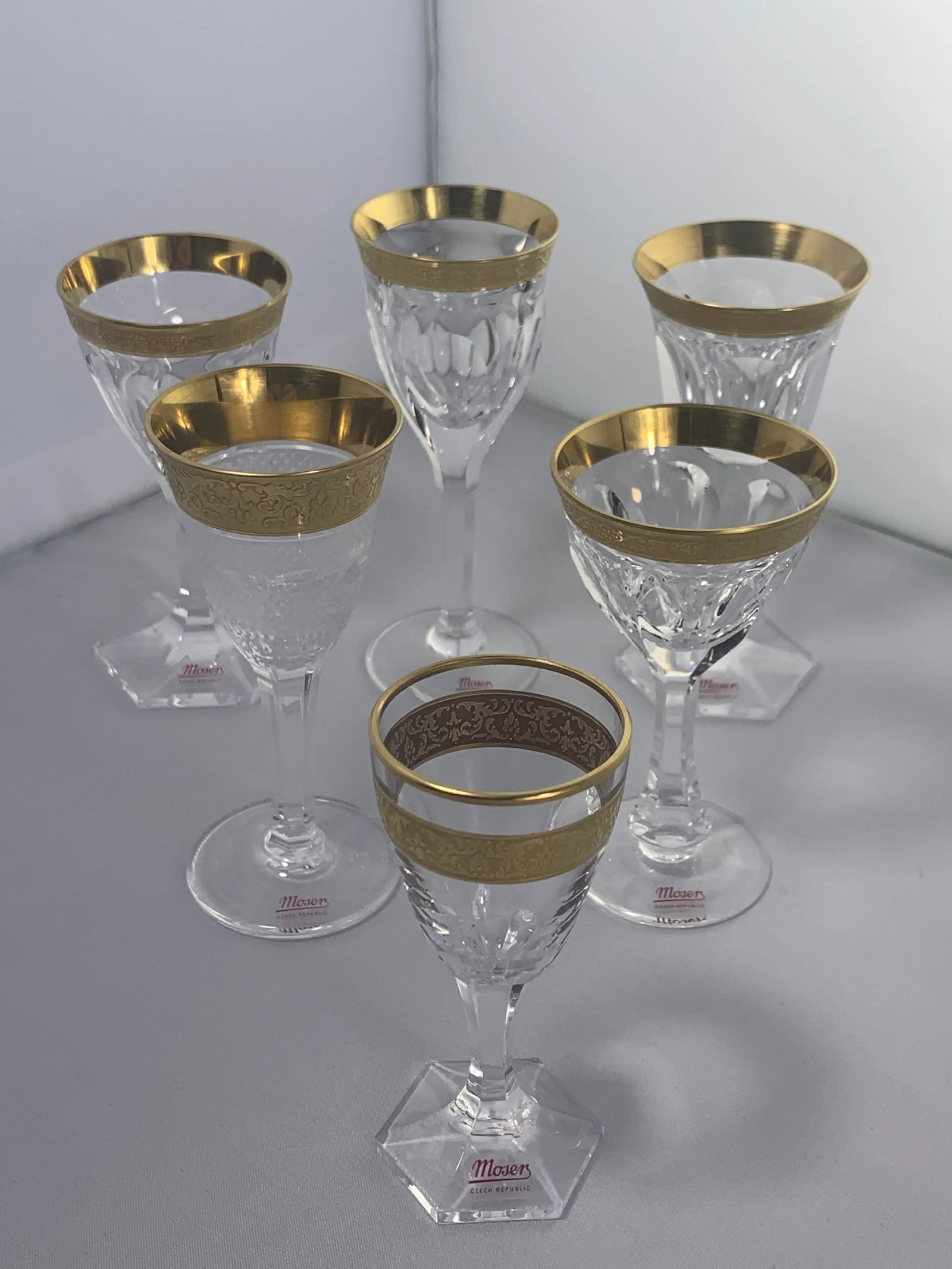 Moser Mouth Blown Liqueur Glasses Boxed - Set of 6 - 13