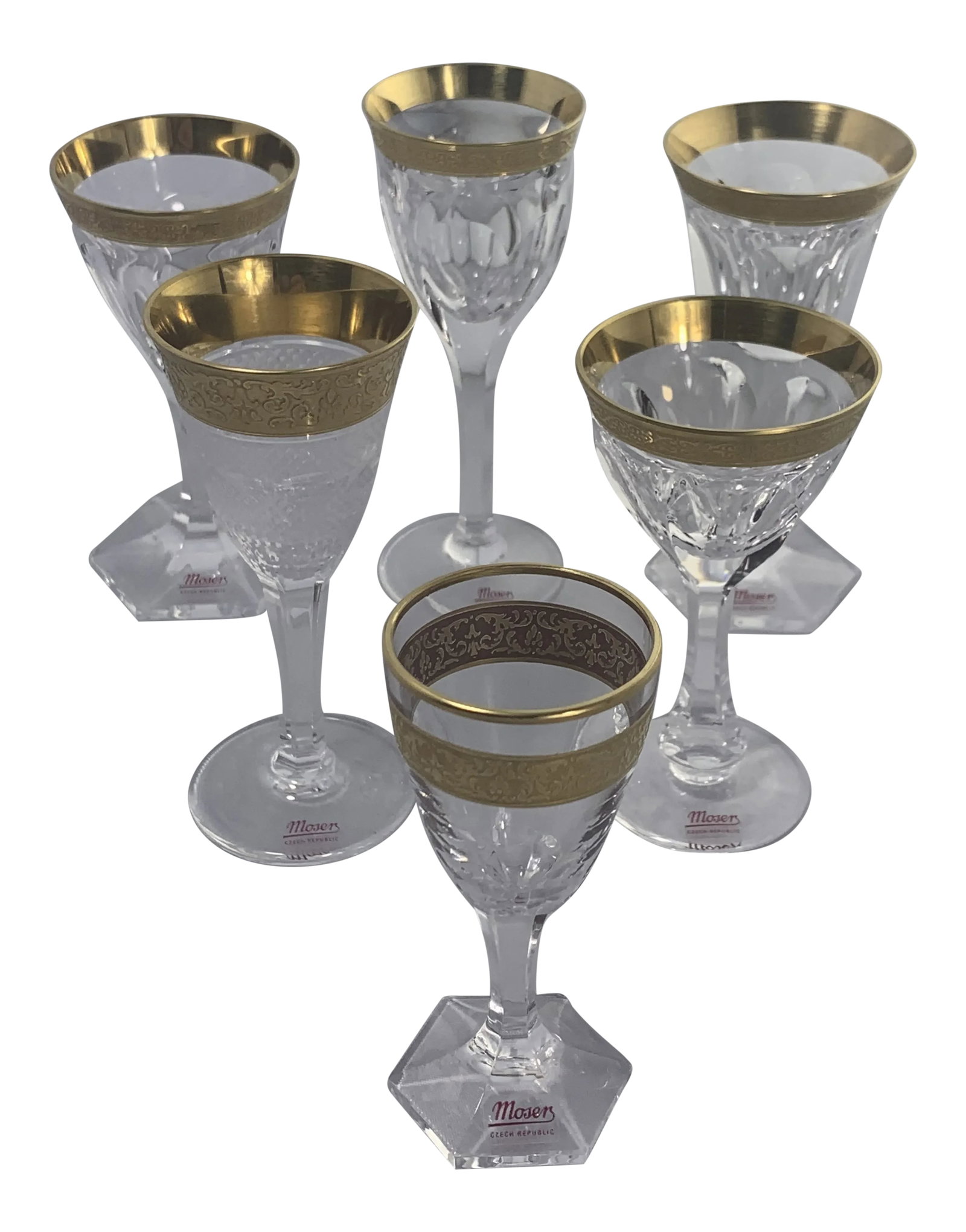 Moser Mouth Blown Liqueur Glasses Boxed - Set of 6 (1 of 13)