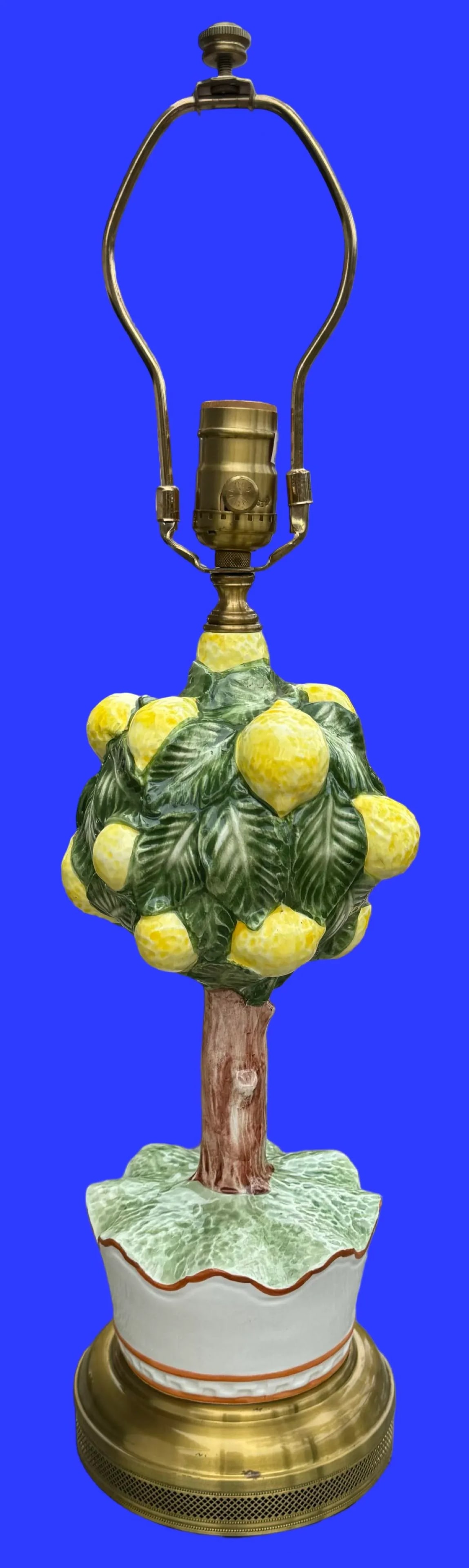 Vintage Wildwood Lemon Topiary Lamp - 2