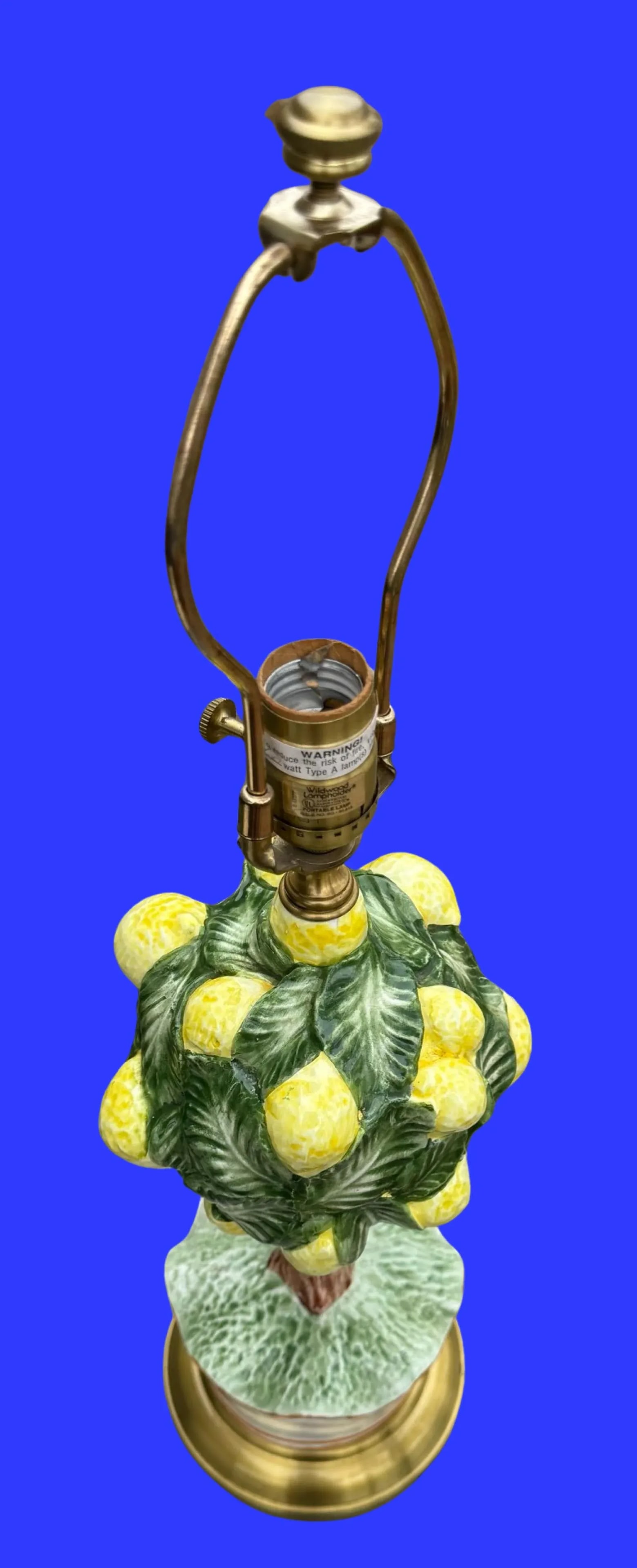 Vintage Wildwood Lemon Topiary Lamp - 4