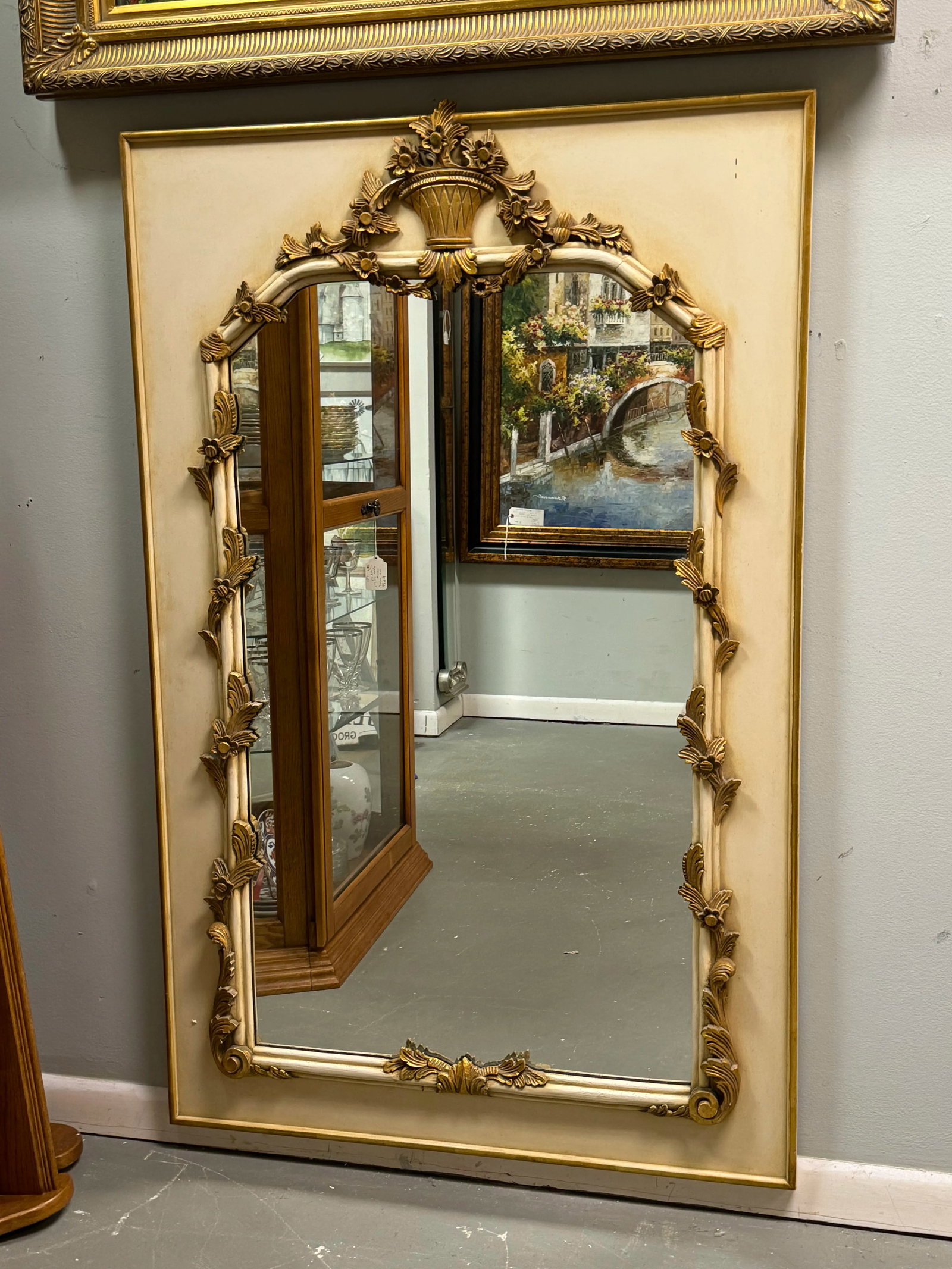 Vintage D. Milch & Son Inc Gilded Hall Wall Mirror - 3