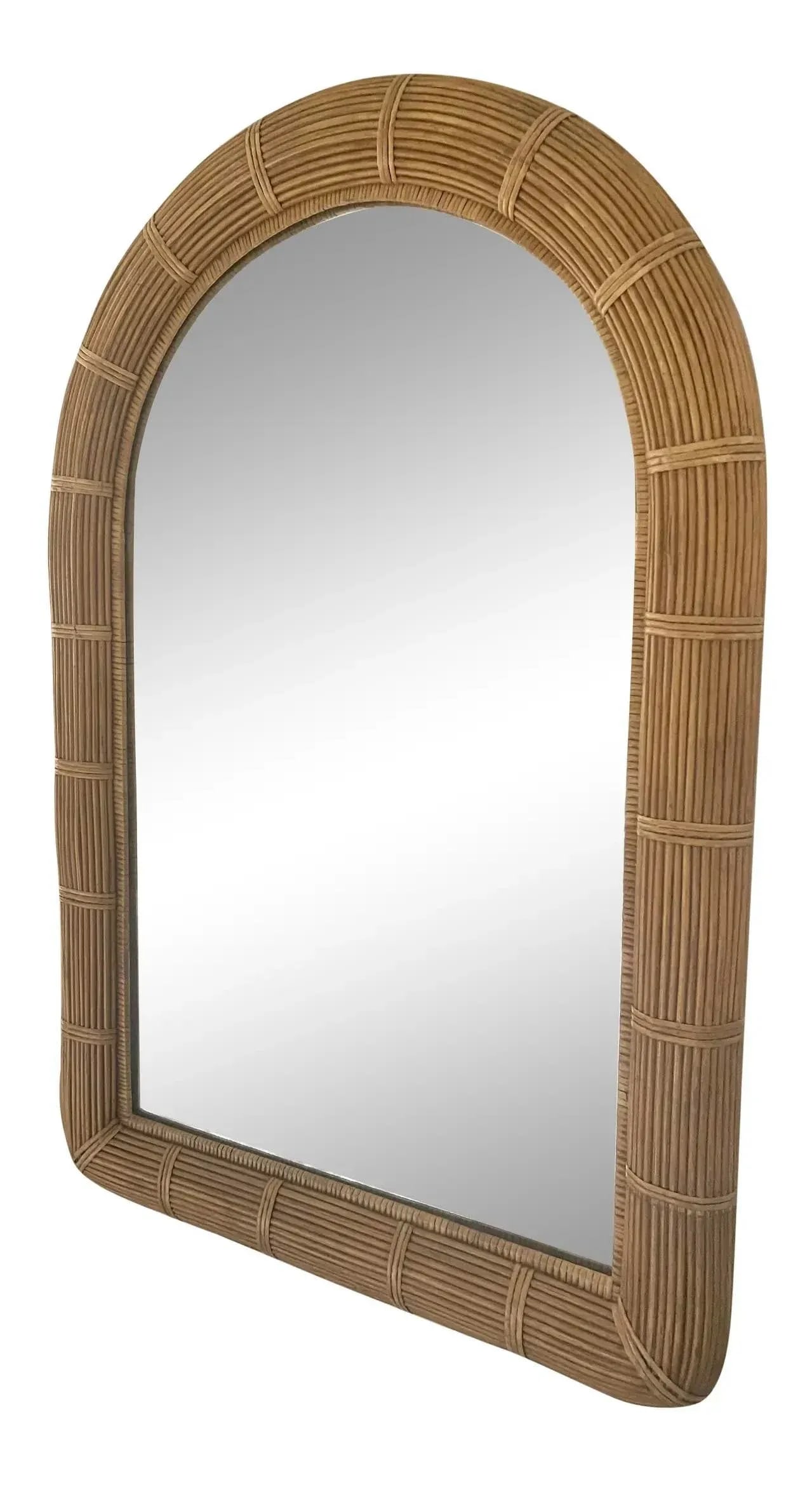 1970s Bamboo Arched Mirror - 2