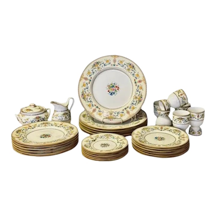 1920s Minton China Talbot Pattern - 6 Place Settings With Cream and Sugar- 33 Pieces (1 of 9)