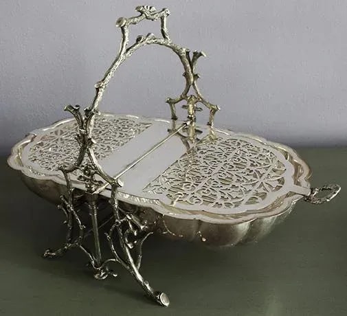 Early 20th Century Shell-Shaped Hinged Silver-Plated Biscuit Box - 5