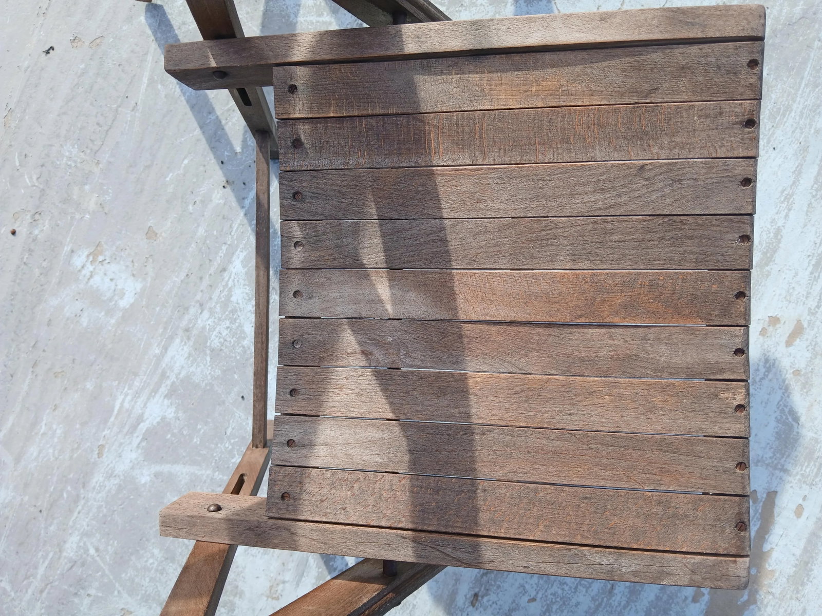 1940s Teak Danish Style Folding Slatted Chairs - Set of 2 - 11