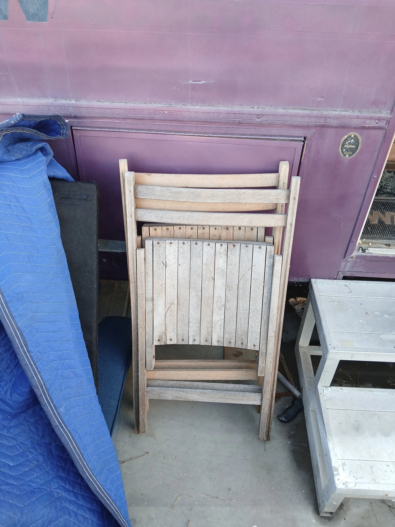 1940s Teak Danish Style Folding Slatted Chairs - Set of 2 - 12