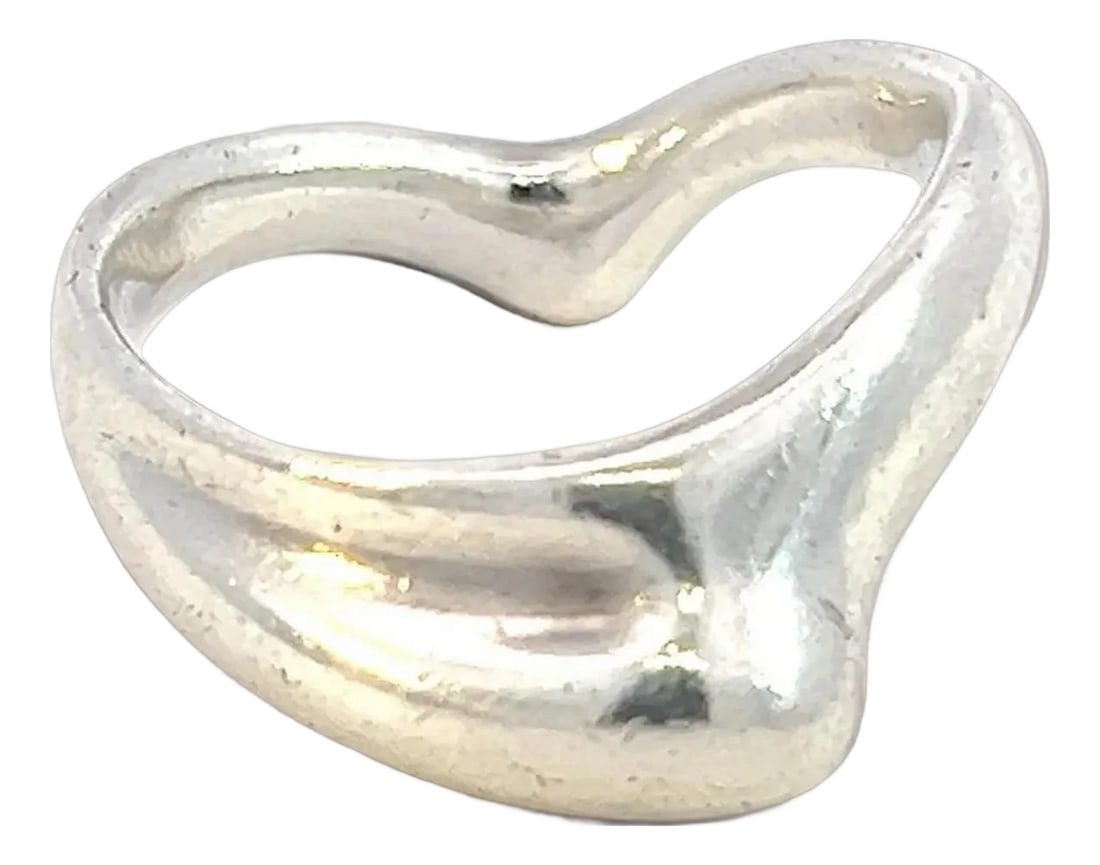 1990s Tiffany & Co Estate Wave Ring By Elsa Peretti Size 6 Sterling Silver, Size 6: Authentic Tiffany & Co Estate Wave Ring By Elsa Peretti Size 6 Sterling Silver TIF567 DETAILS Style: Wave Designer: Elsa Peretti Ring Size: 6 Metal: Sterling Silver Metal Purity: 925 Weight: 4.73