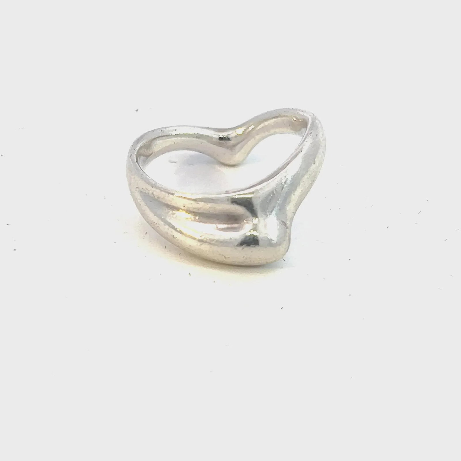 1990s Tiffany & Co Estate Wave Ring By Elsa Peretti Size 6 Sterling Silver, Size 6 - 2