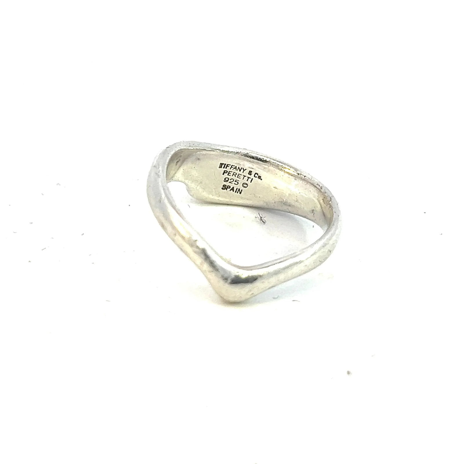 1990s Tiffany & Co Estate Wave Ring By Elsa Peretti Size 6 Sterling Silver, Size 6 - 4