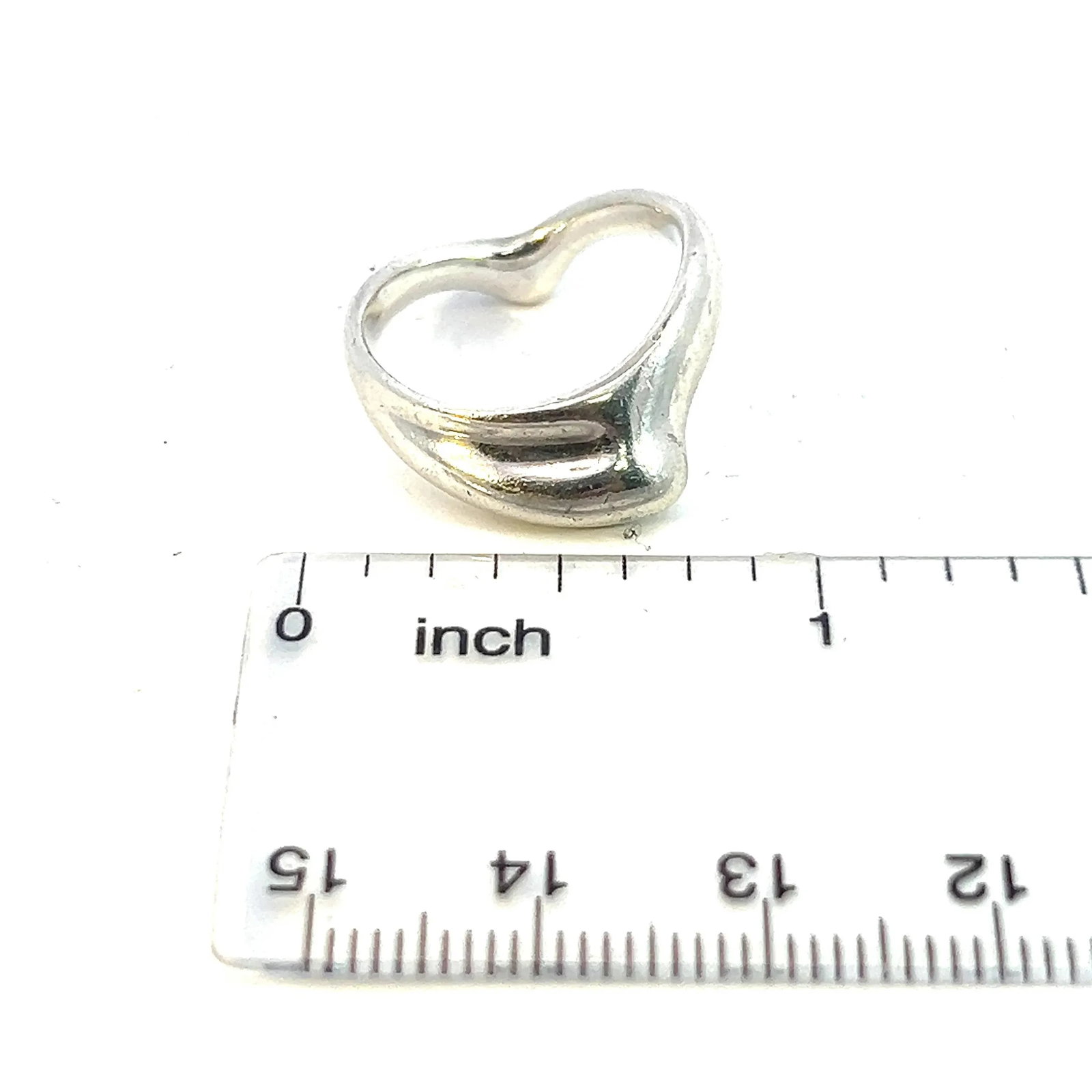 1990s Tiffany & Co Estate Wave Ring By Elsa Peretti Size 6 Sterling Silver, Size 6 - 8