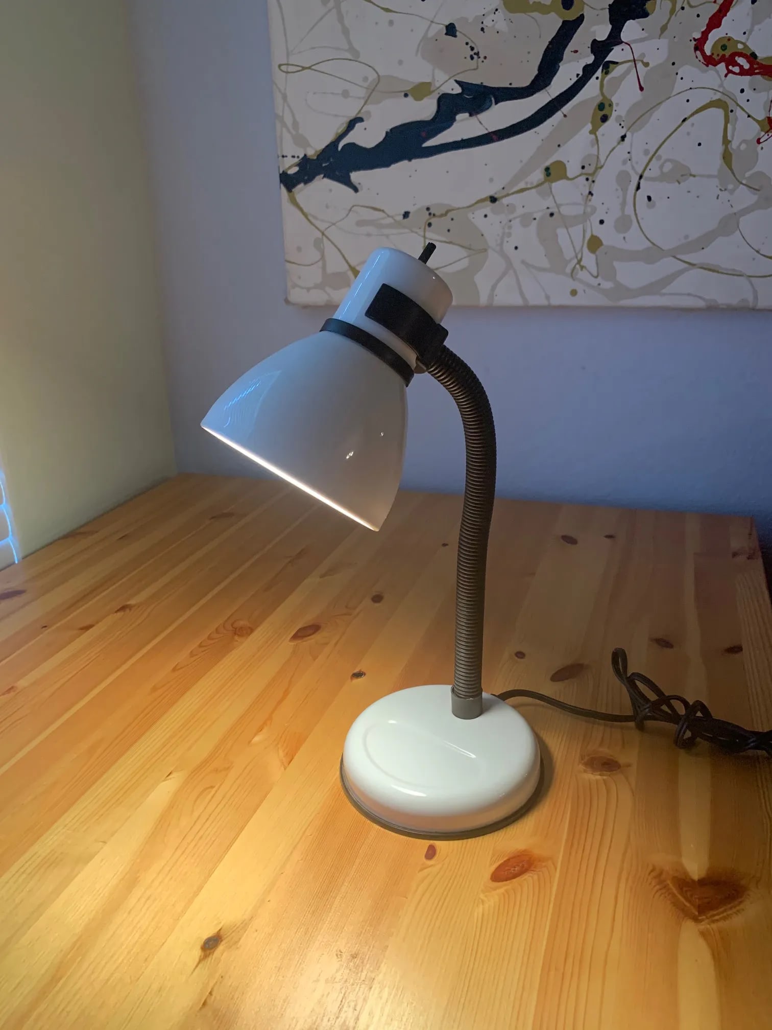 Late Century Modern Industrial Desk Work Lamp With Adjustable Arm and Shade - 10