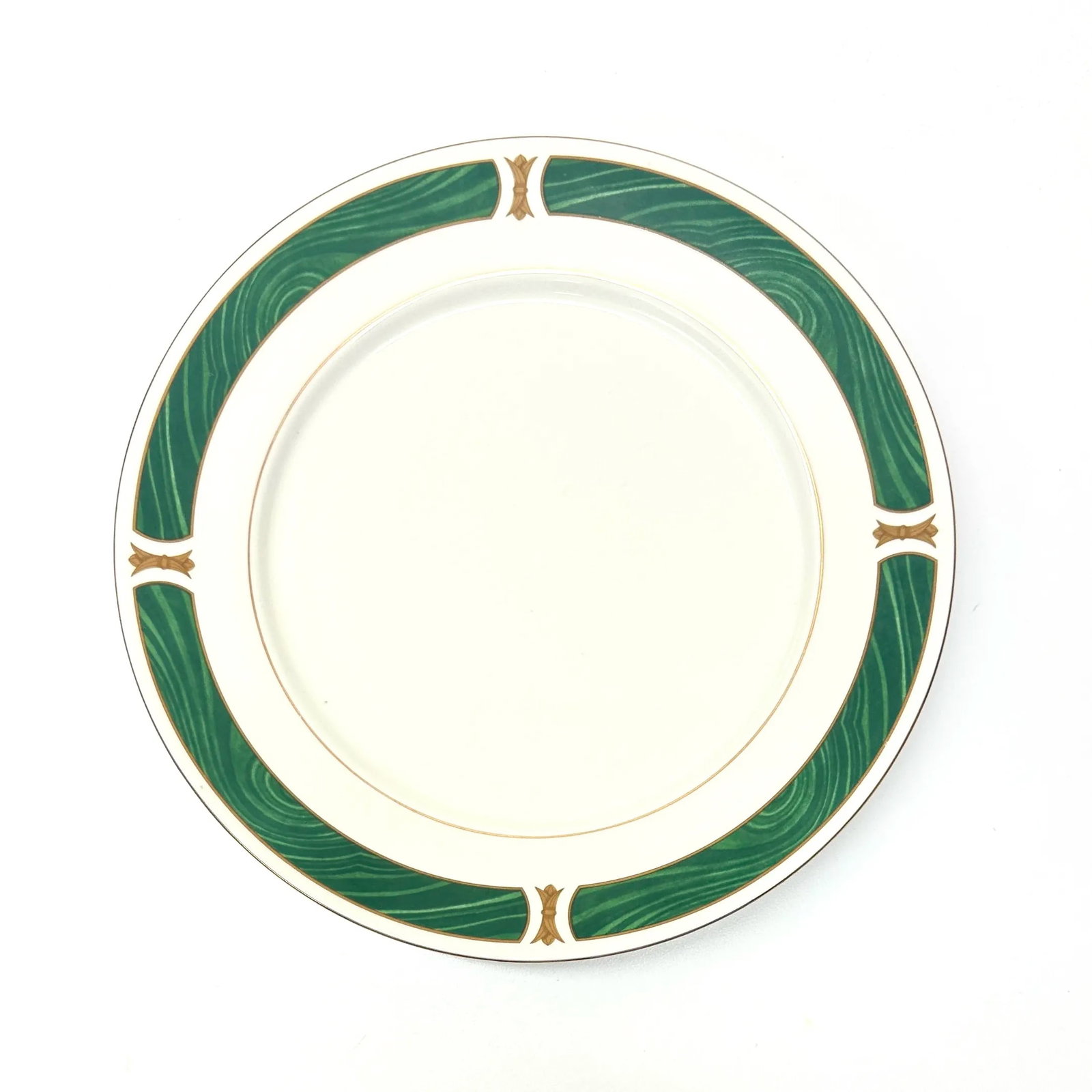 Green & Pink Banded Decorative Wall Plate Curation - Group of 7 - 10