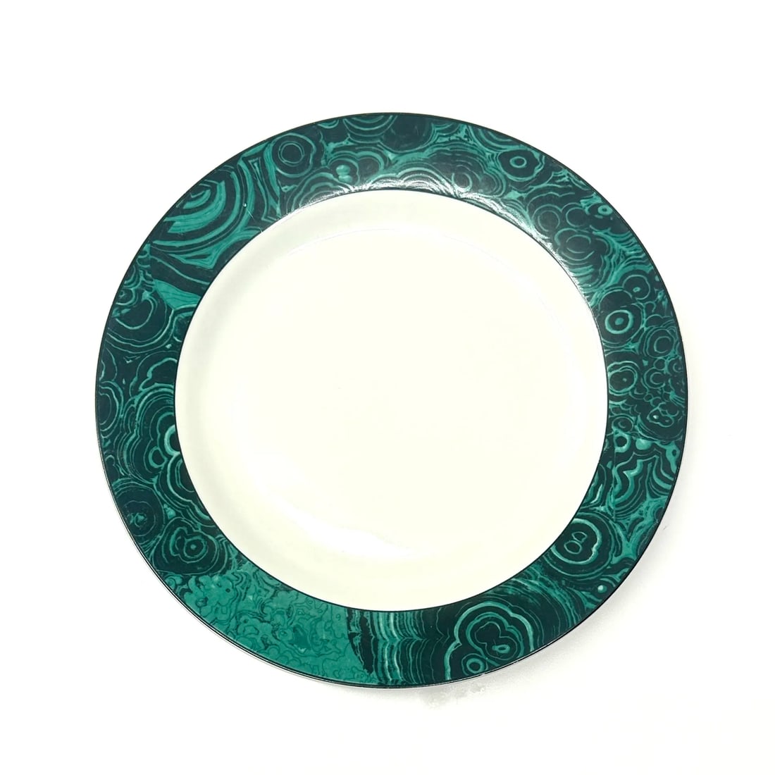 Green & Pink Banded Decorative Wall Plate Curation - Group of 7 - 12