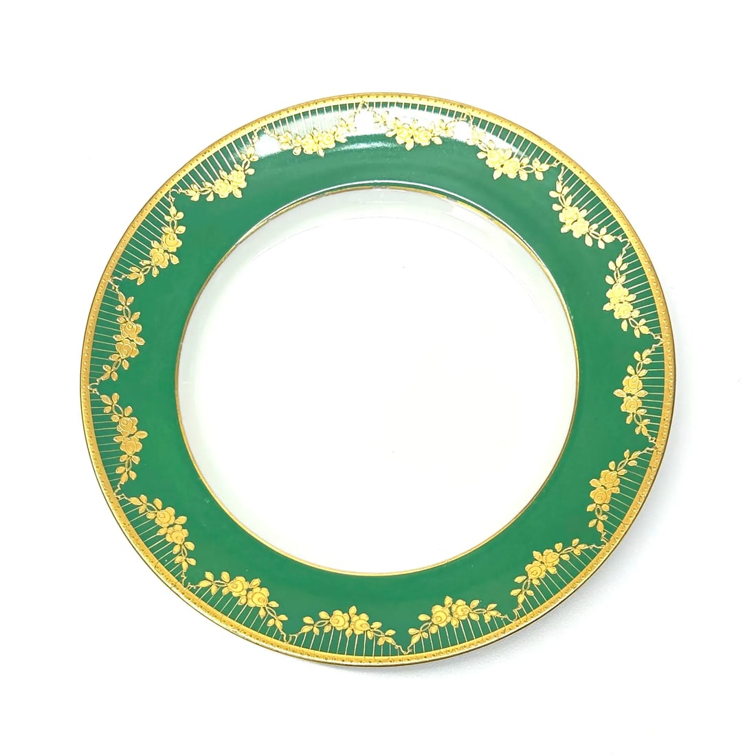 Green & Pink Banded Decorative Wall Plate Curation - Group of 7 - 4