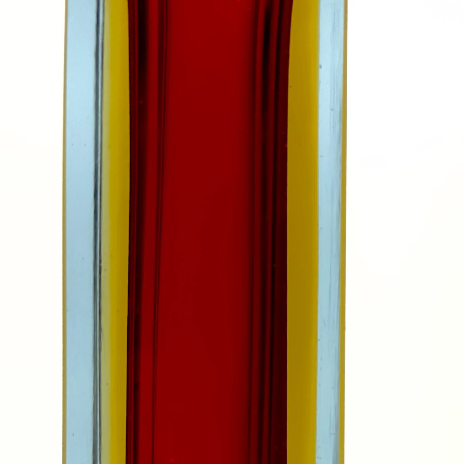 1970s Sommerso Square Glass Vase Attributed to Alessandro Mandruzzato - 3