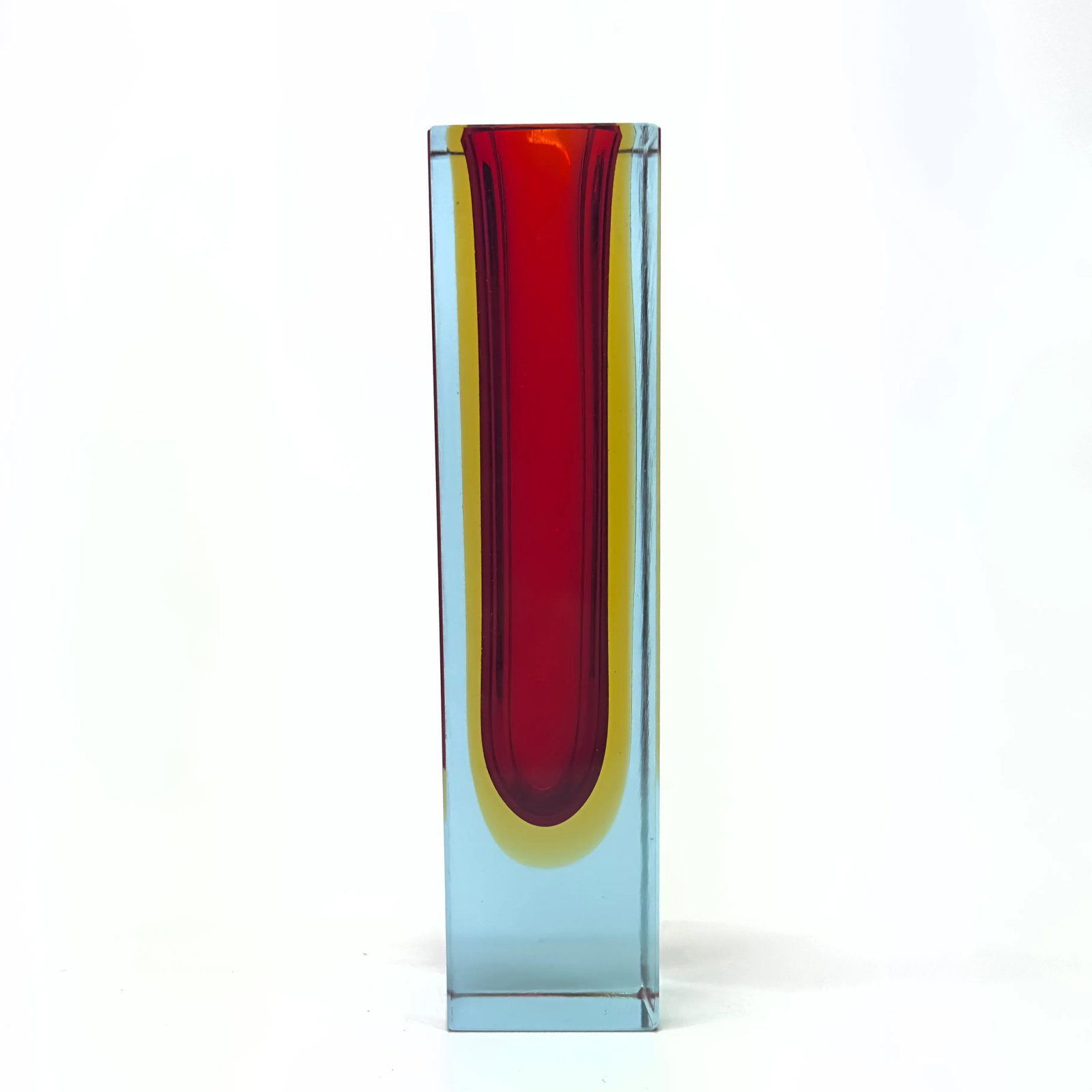 1970s Sommerso Square Glass Vase Attributed to Alessandro Mandruzzato - 5