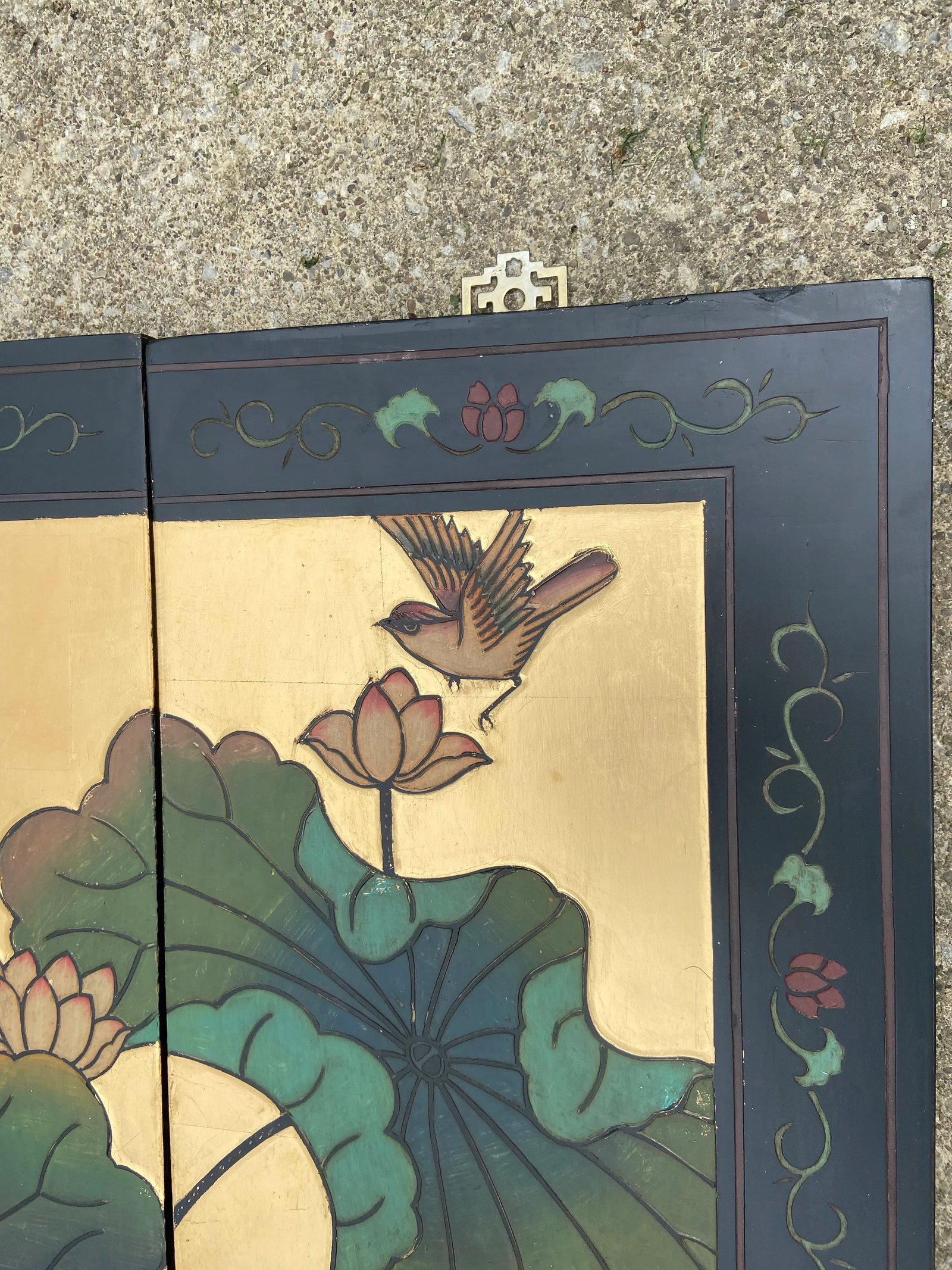 Asian Byobu Lacquer Wall Screen Picture - 7