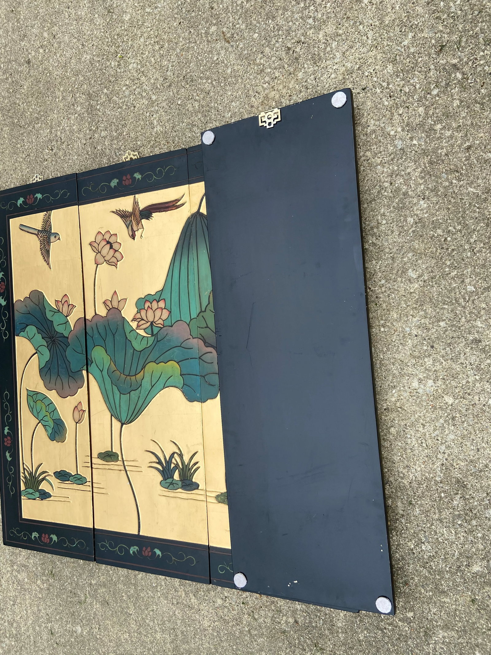 Asian Byobu Lacquer Wall Screen Picture - 8