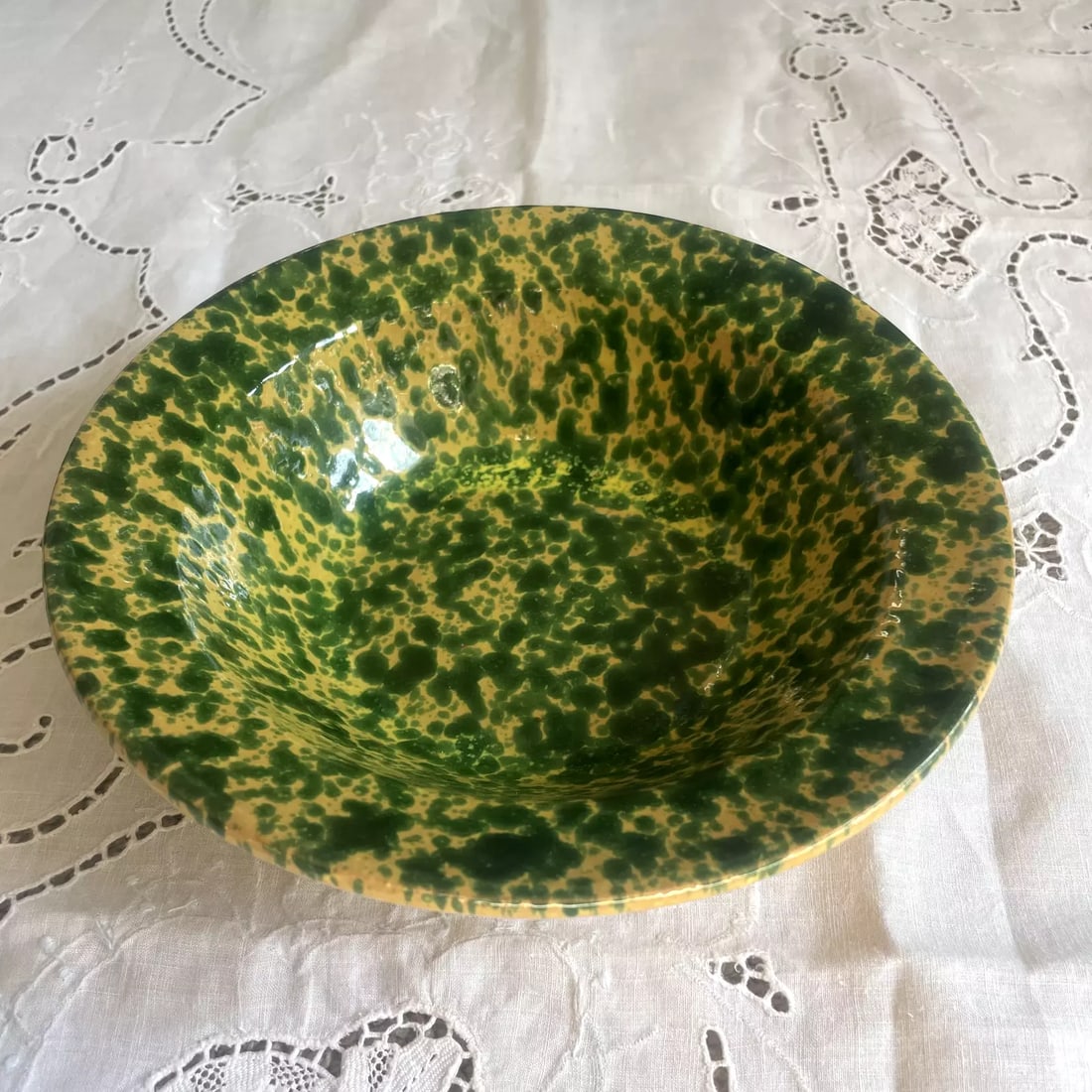 Antique Splatterware Soup Bowls- Set of 10 - 3