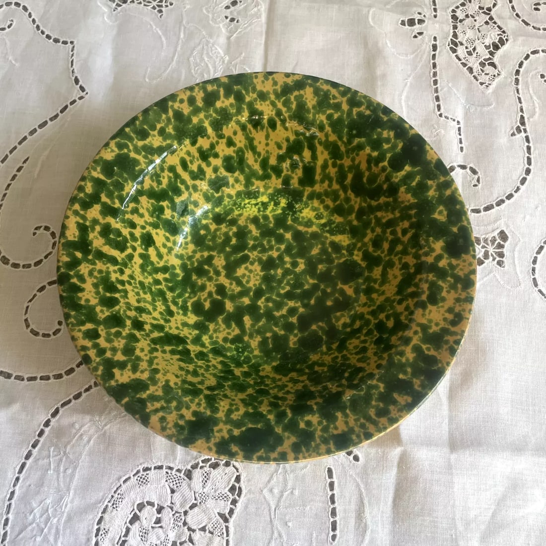 Antique Splatterware Soup Bowls- Set of 10 - 4