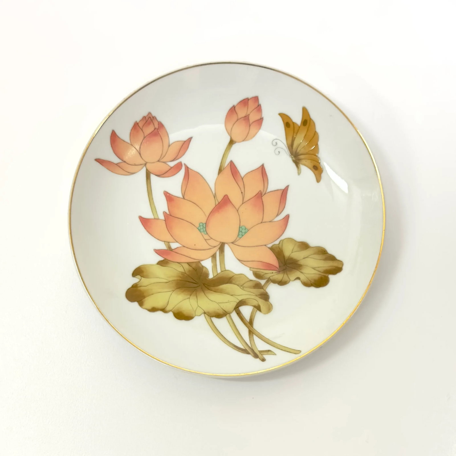 Tangerine & Green Floral Wall Plate Curation - Group of 8 - 10