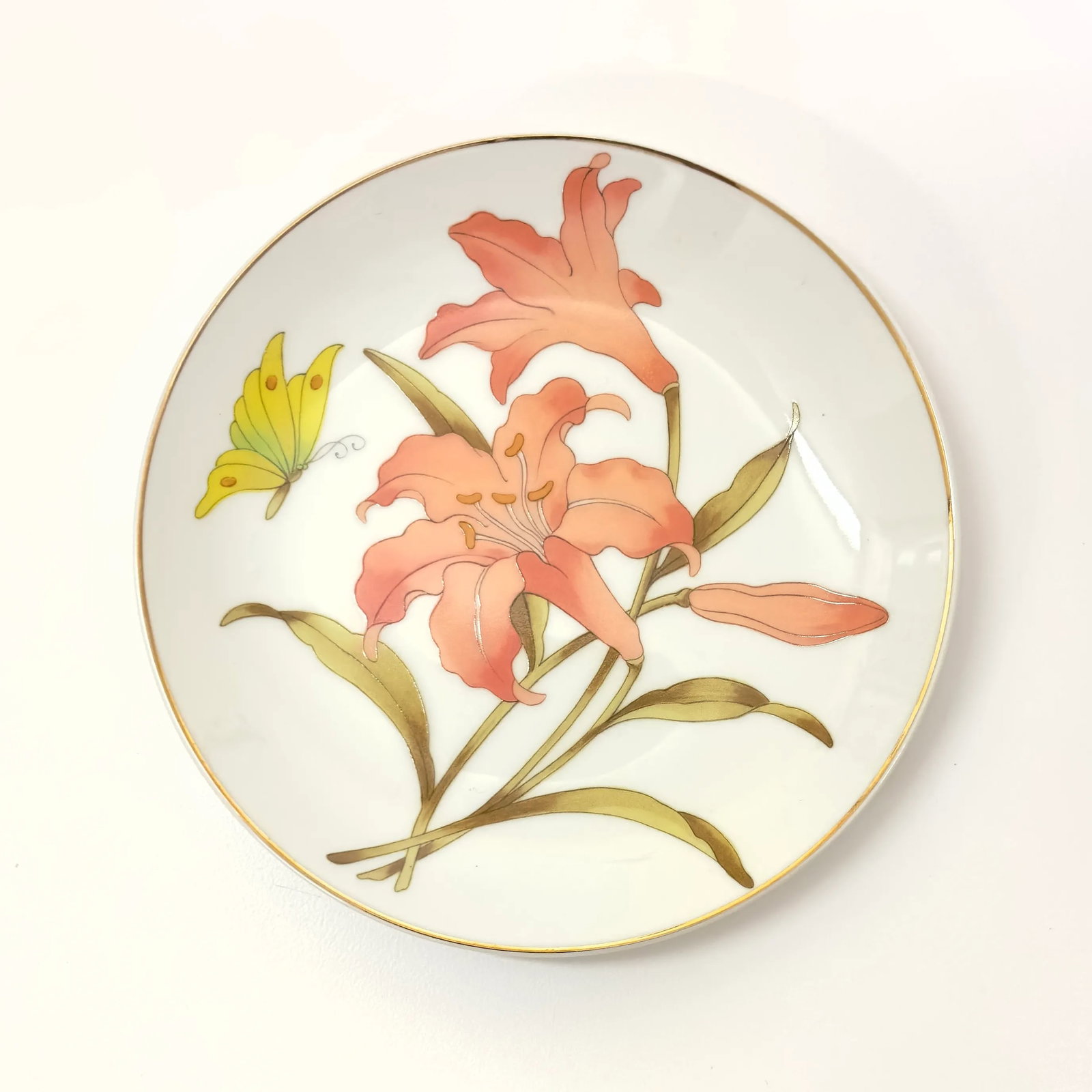 Tangerine & Green Floral Wall Plate Curation - Group of 8 - 9