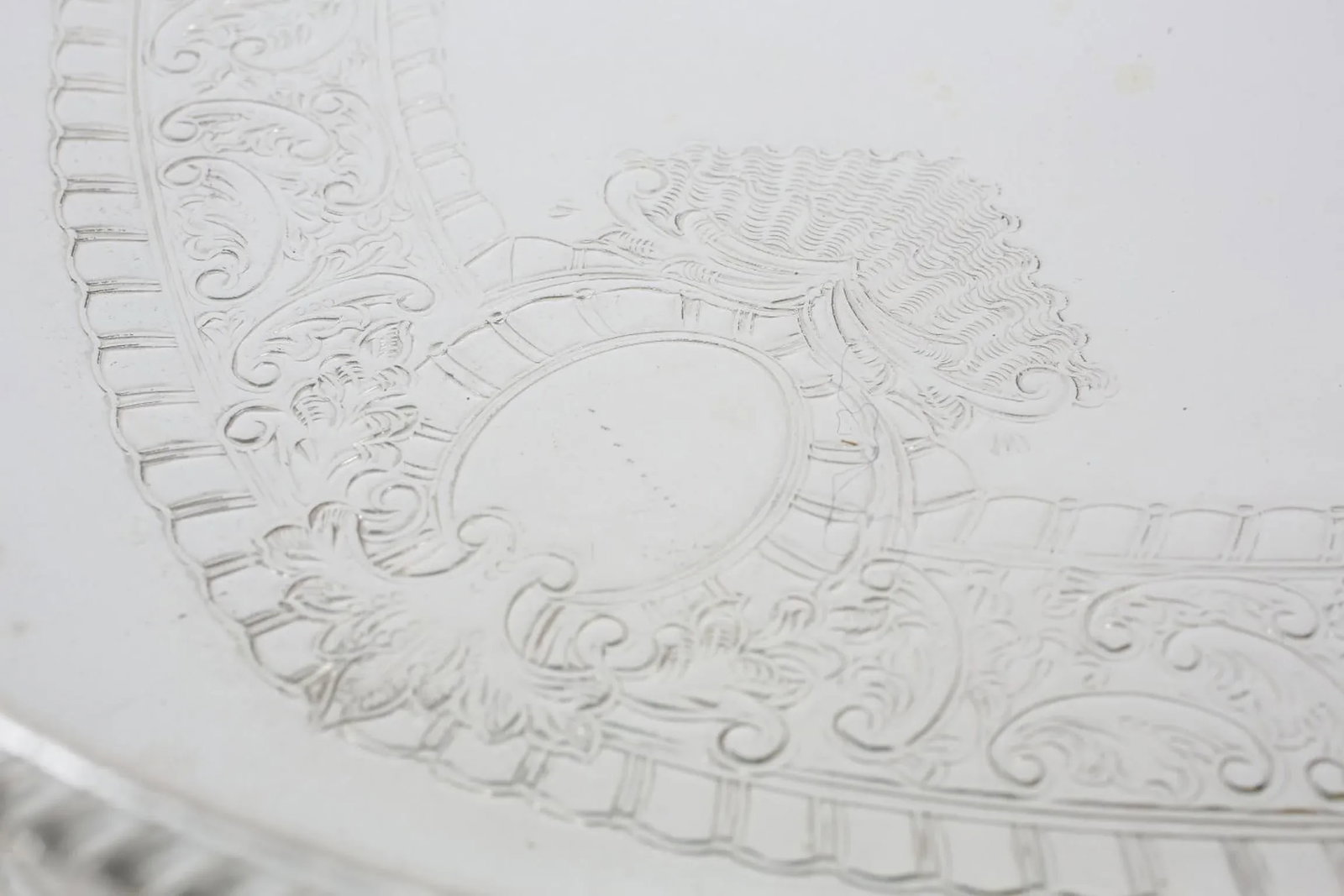 Mid 20th Century English Sheffield Plated Oval Barware Gallery Tray - 2