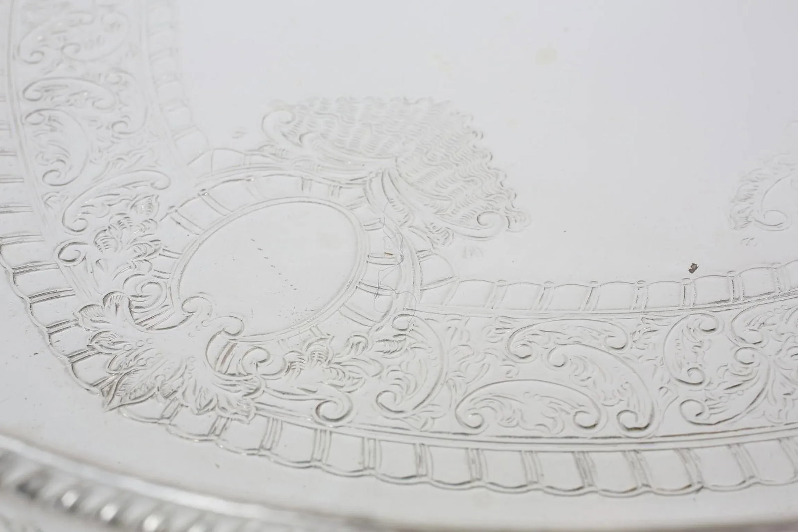 Mid 20th Century English Sheffield Plated Oval Barware Gallery Tray - 7