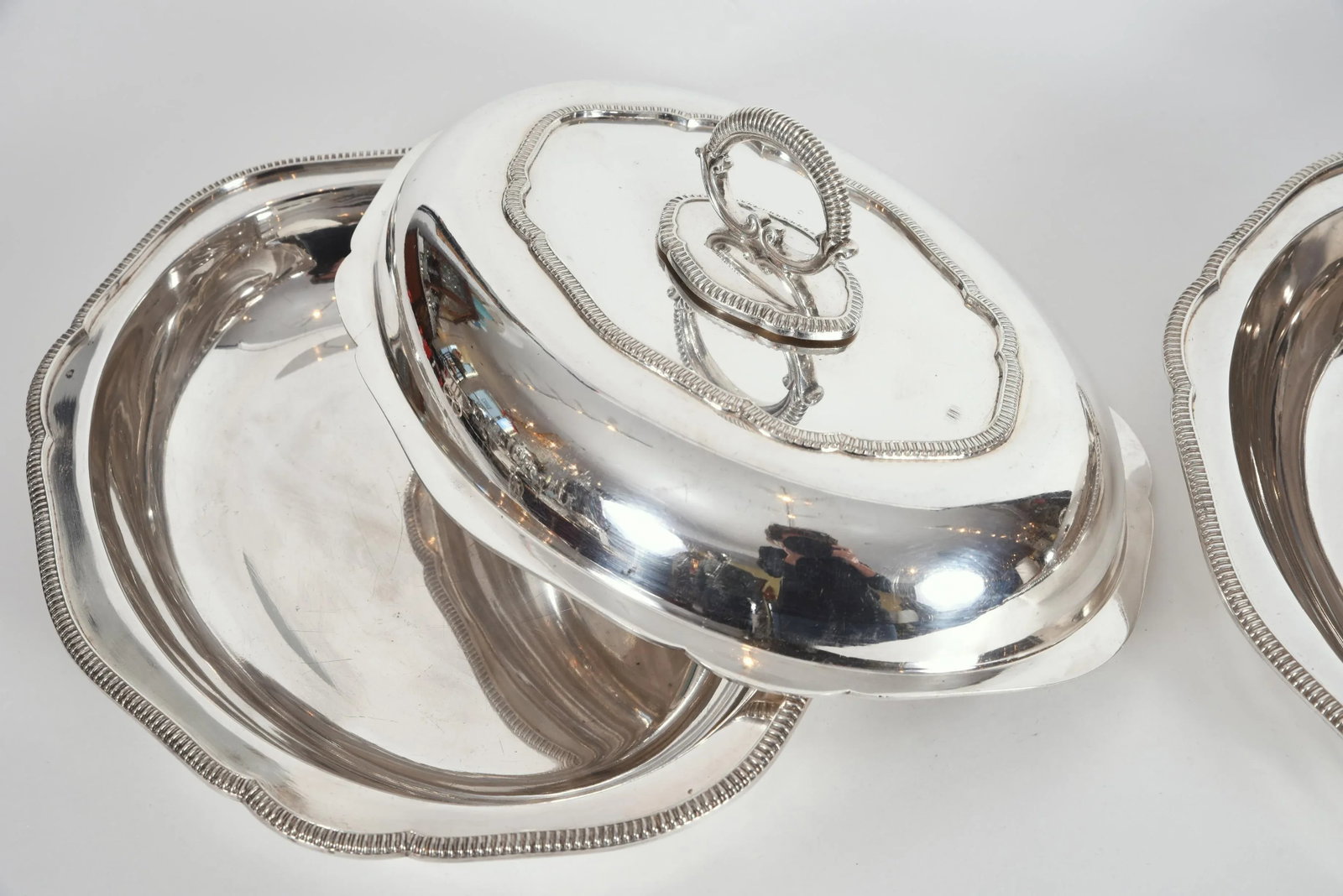 Vintage English Silver Plated Tableware Dishes or Server - a Pair - 10