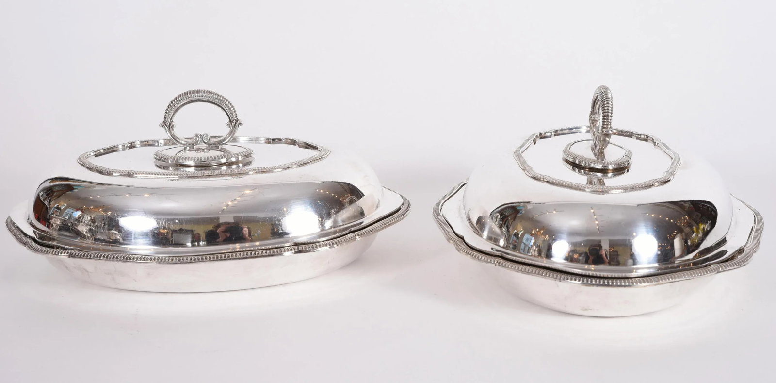 Vintage English Silver Plated Tableware Dishes or Server - a Pair - 2