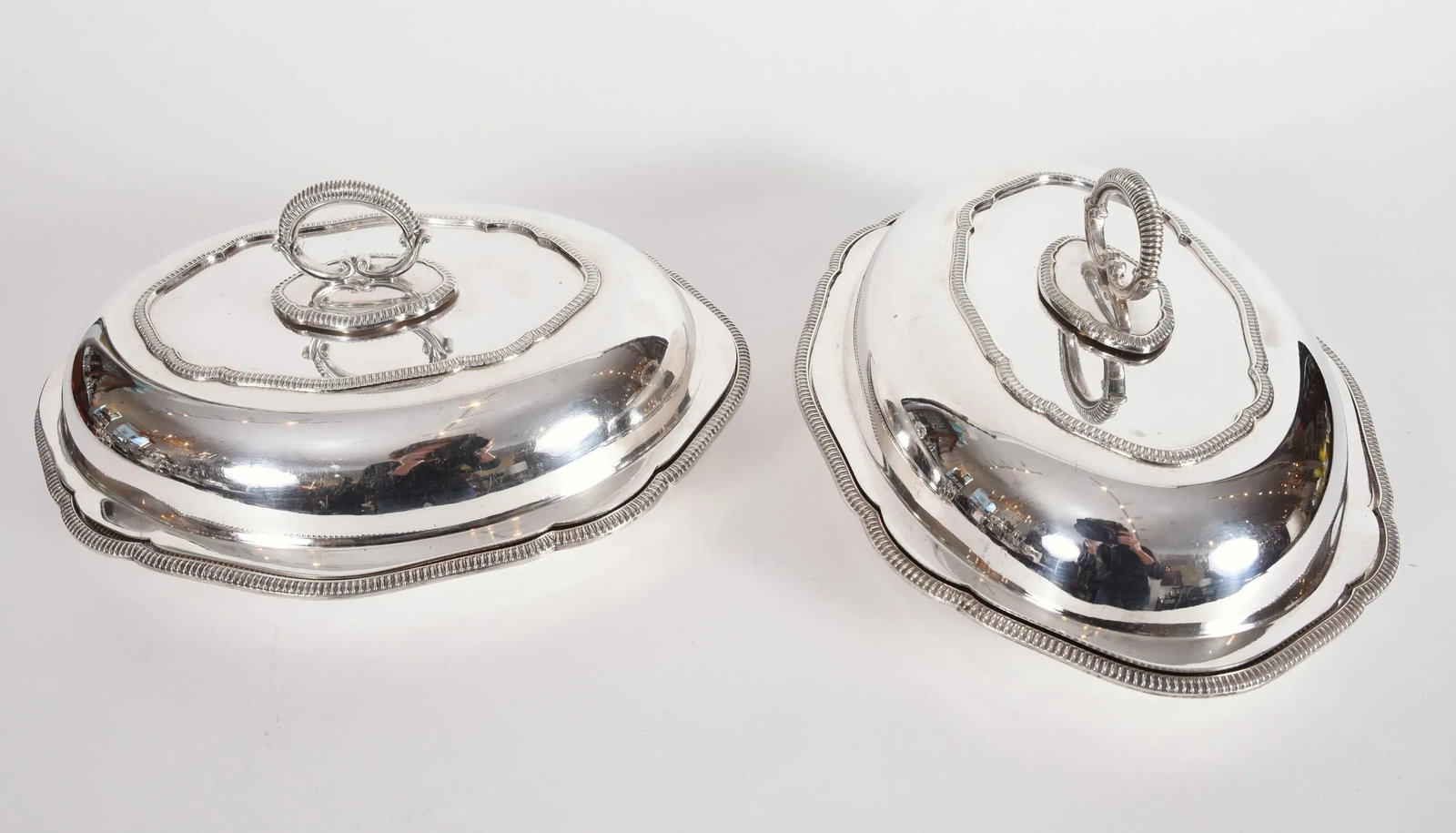 Vintage English Silver Plated Tableware Dishes or Server - a Pair - 5