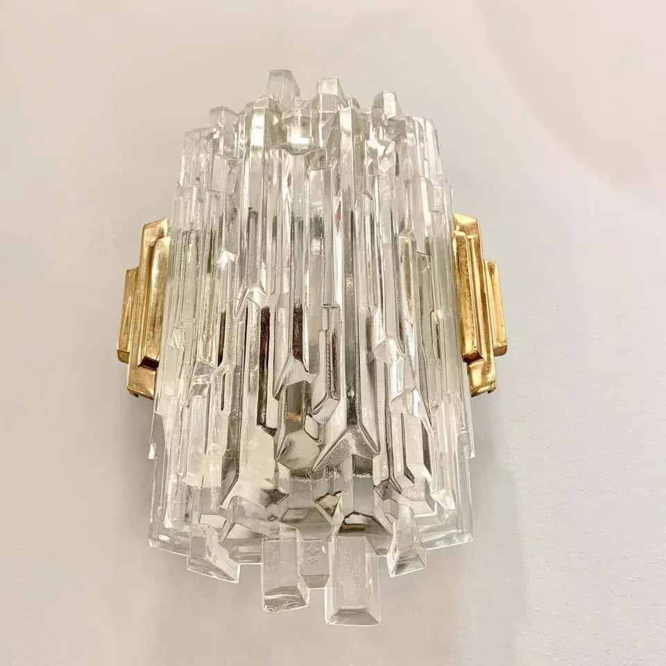 1970s French Ice Crystal Wall Lights - a Pair - 11