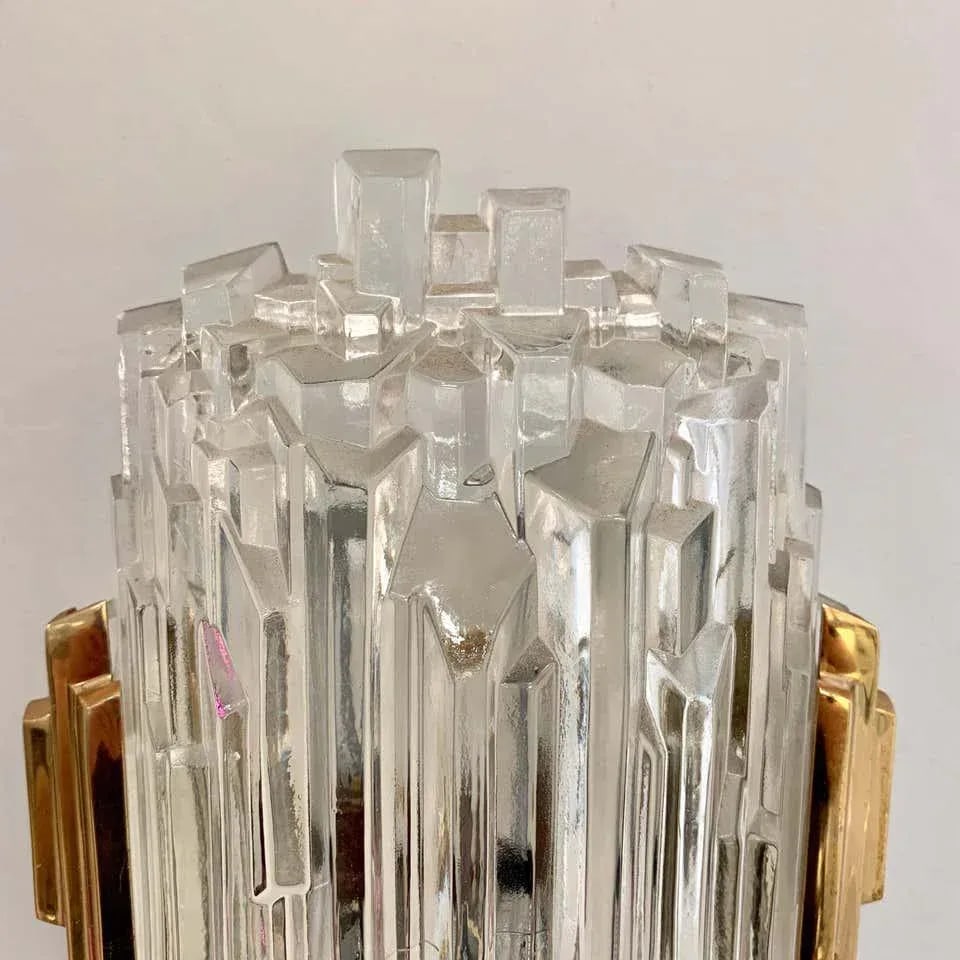 1970s French Ice Crystal Wall Lights - a Pair - 4