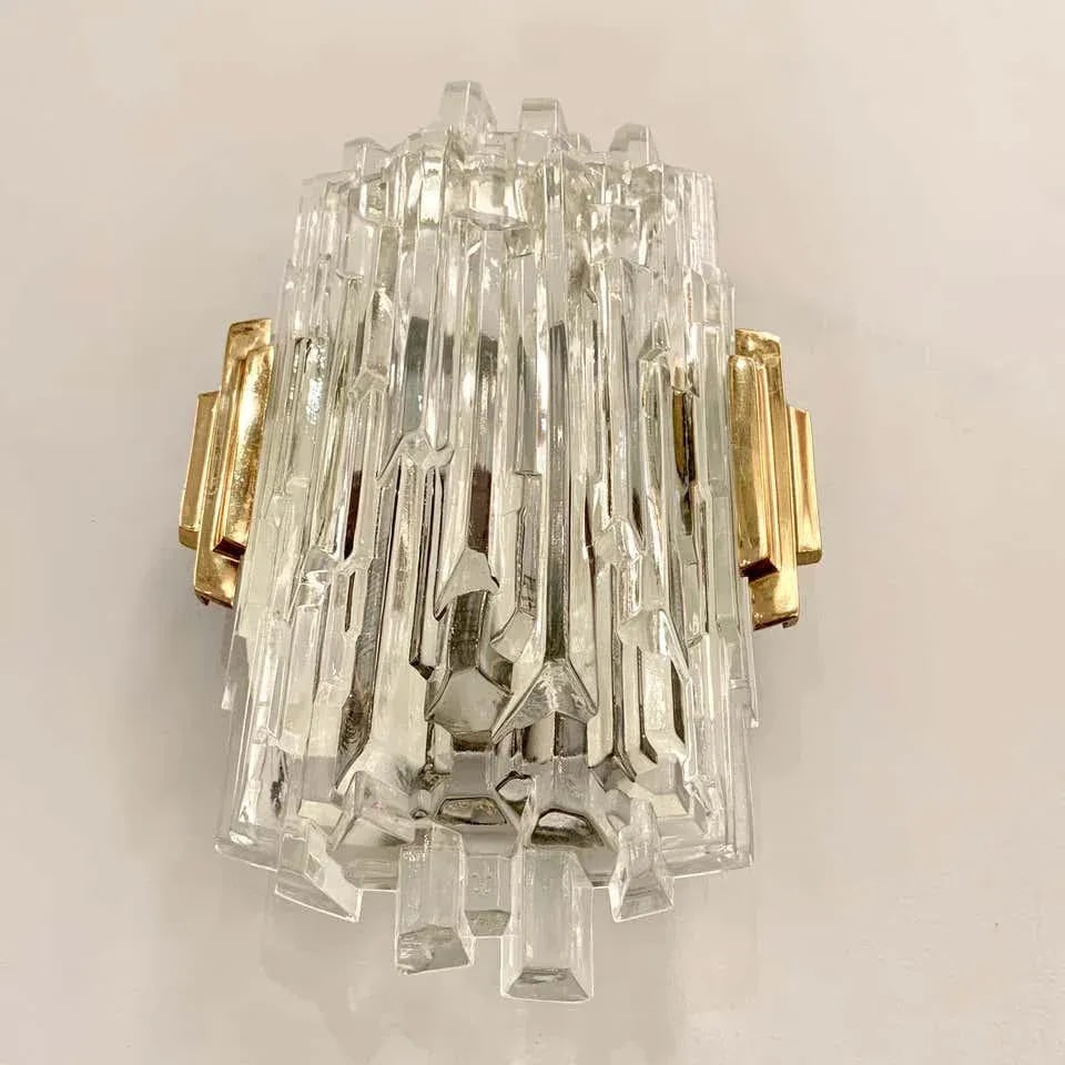 1970s French Ice Crystal Wall Lights - a Pair - 7