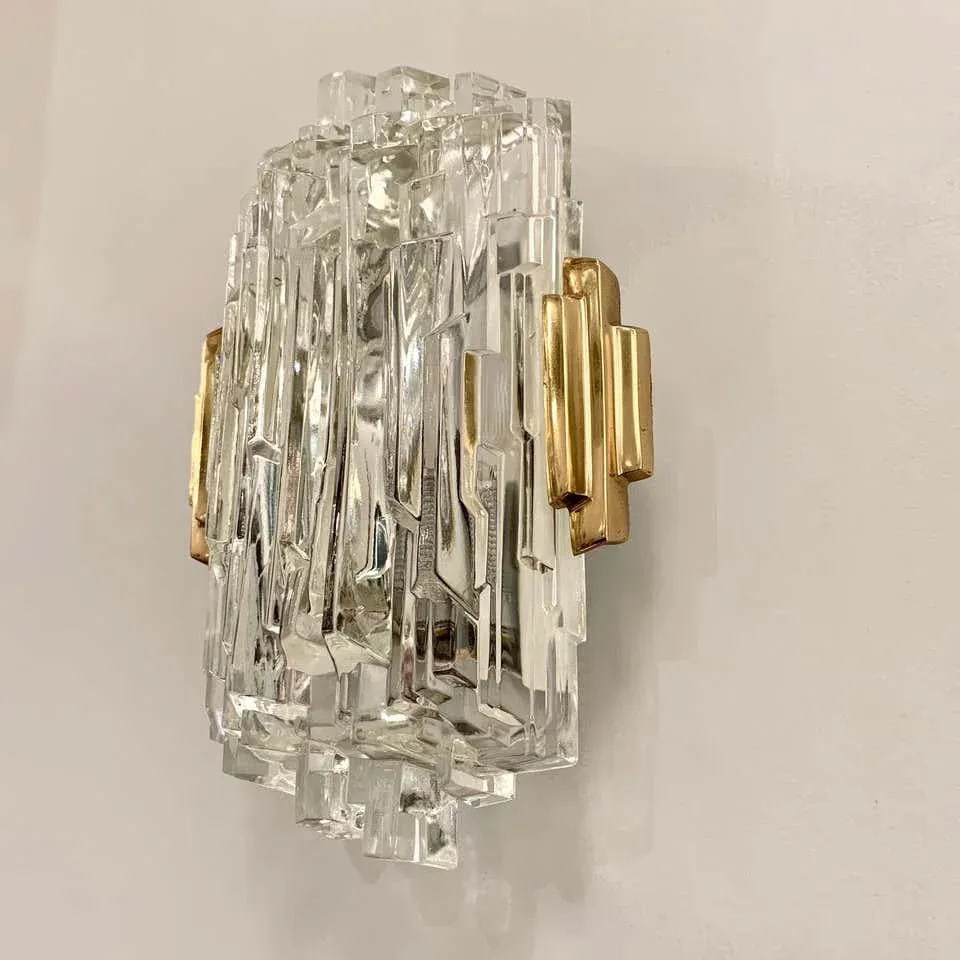 1970s French Ice Crystal Wall Lights - a Pair - 8