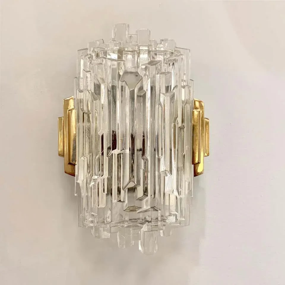 1970s French Ice Crystal Wall Lights - a Pair - 9
