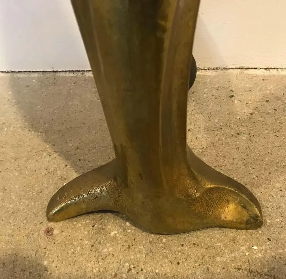 French Art Deco Andirons Bronze Attributed Pierre Legrain - a Pair - 10