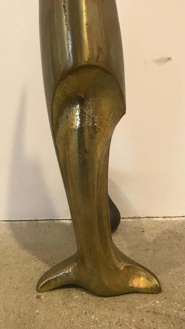 French Art Deco Andirons Bronze Attributed Pierre Legrain - a Pair - 11