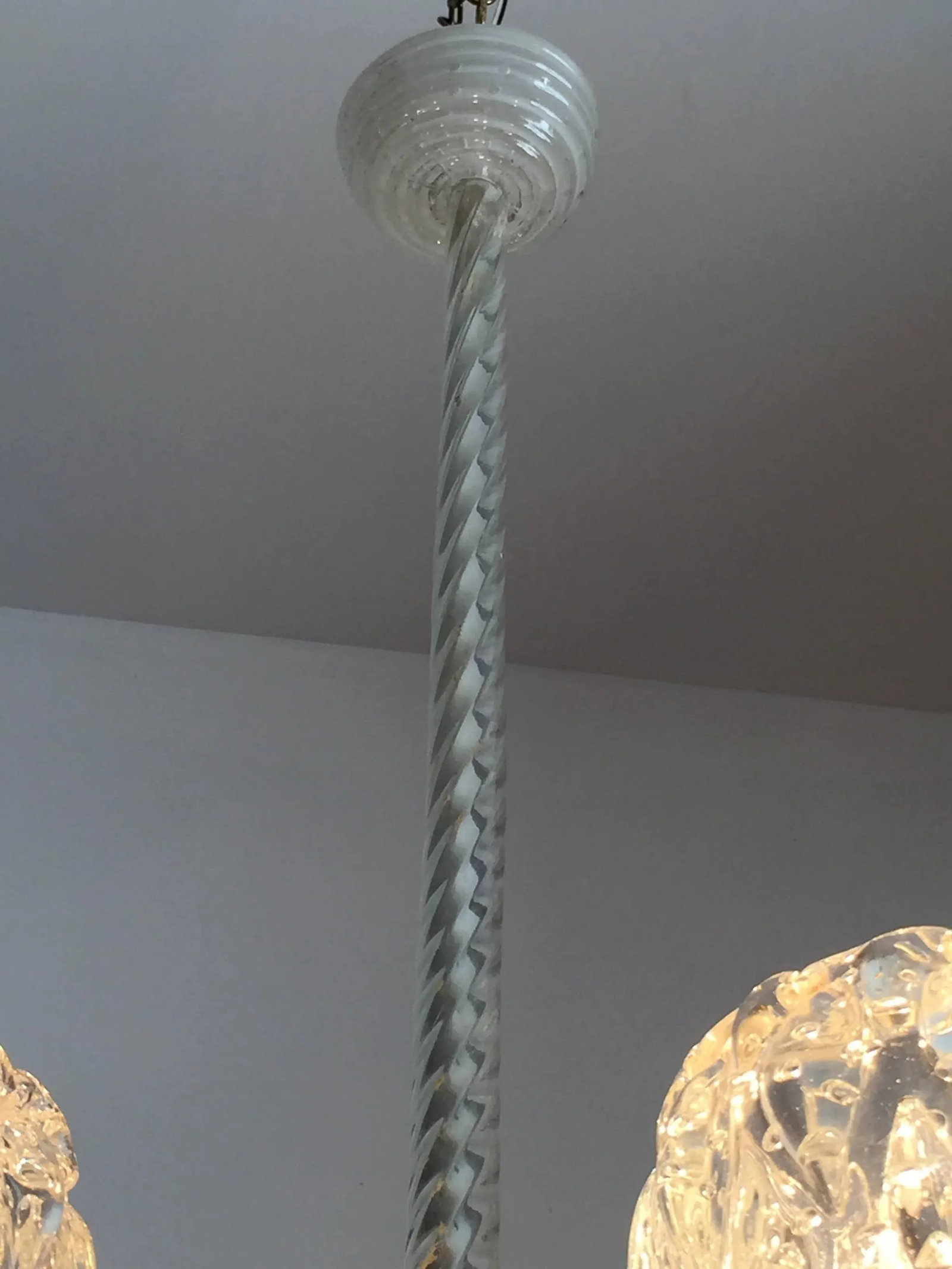 Barovier 1940s Moderne Murano Glass Chandelier - 5