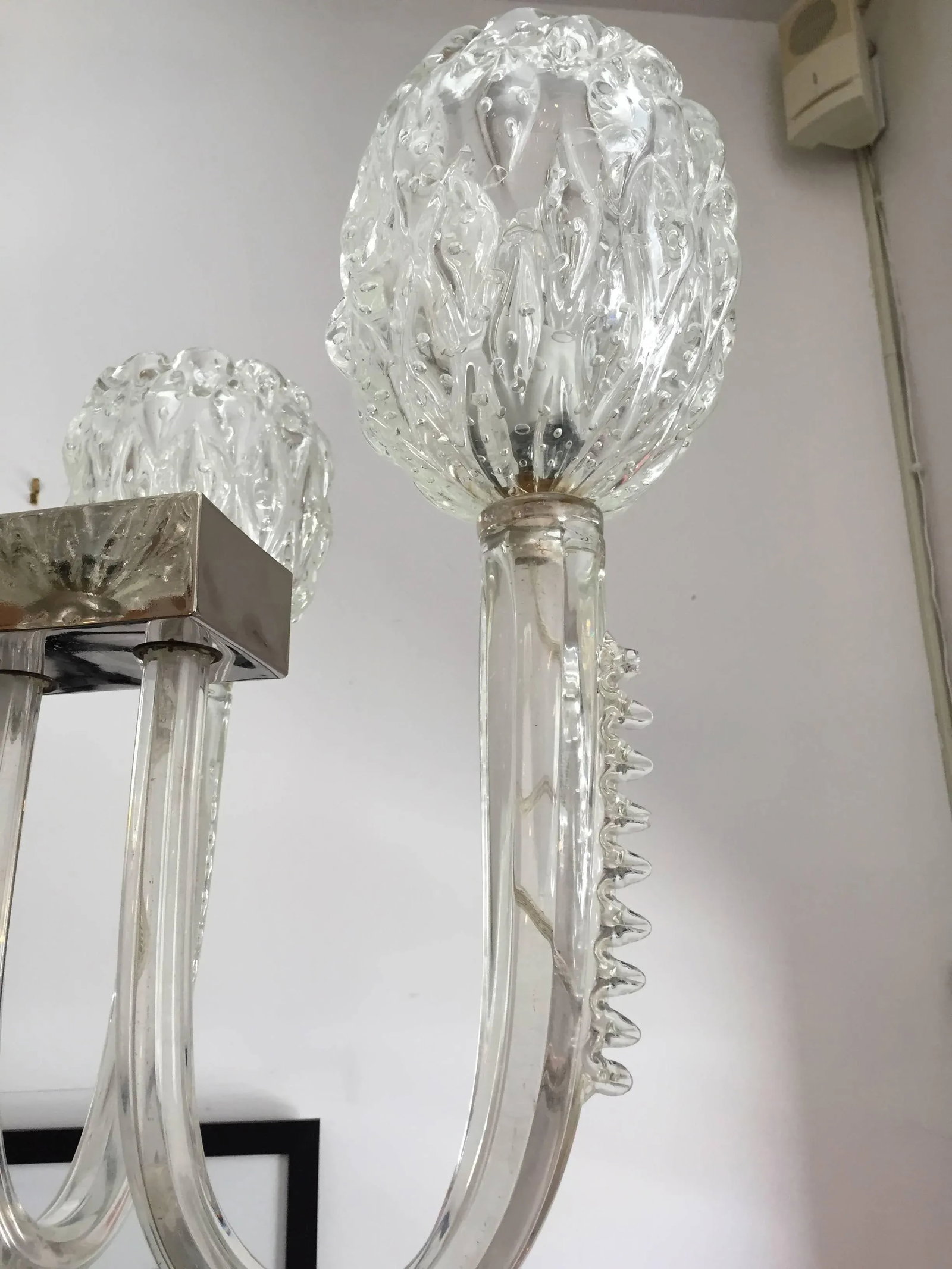 Barovier 1940s Moderne Murano Glass Chandelier - 6